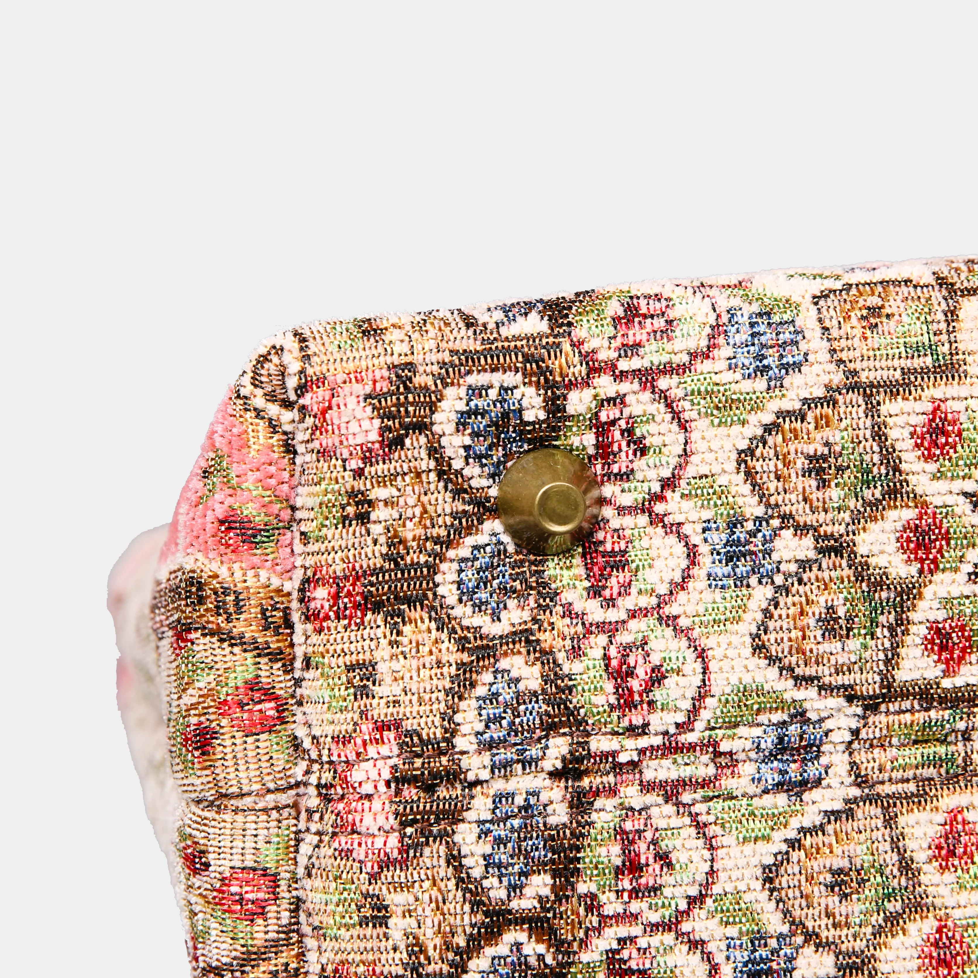 Oriental Pink Tuck Lock Carpet Satchel - Image 5