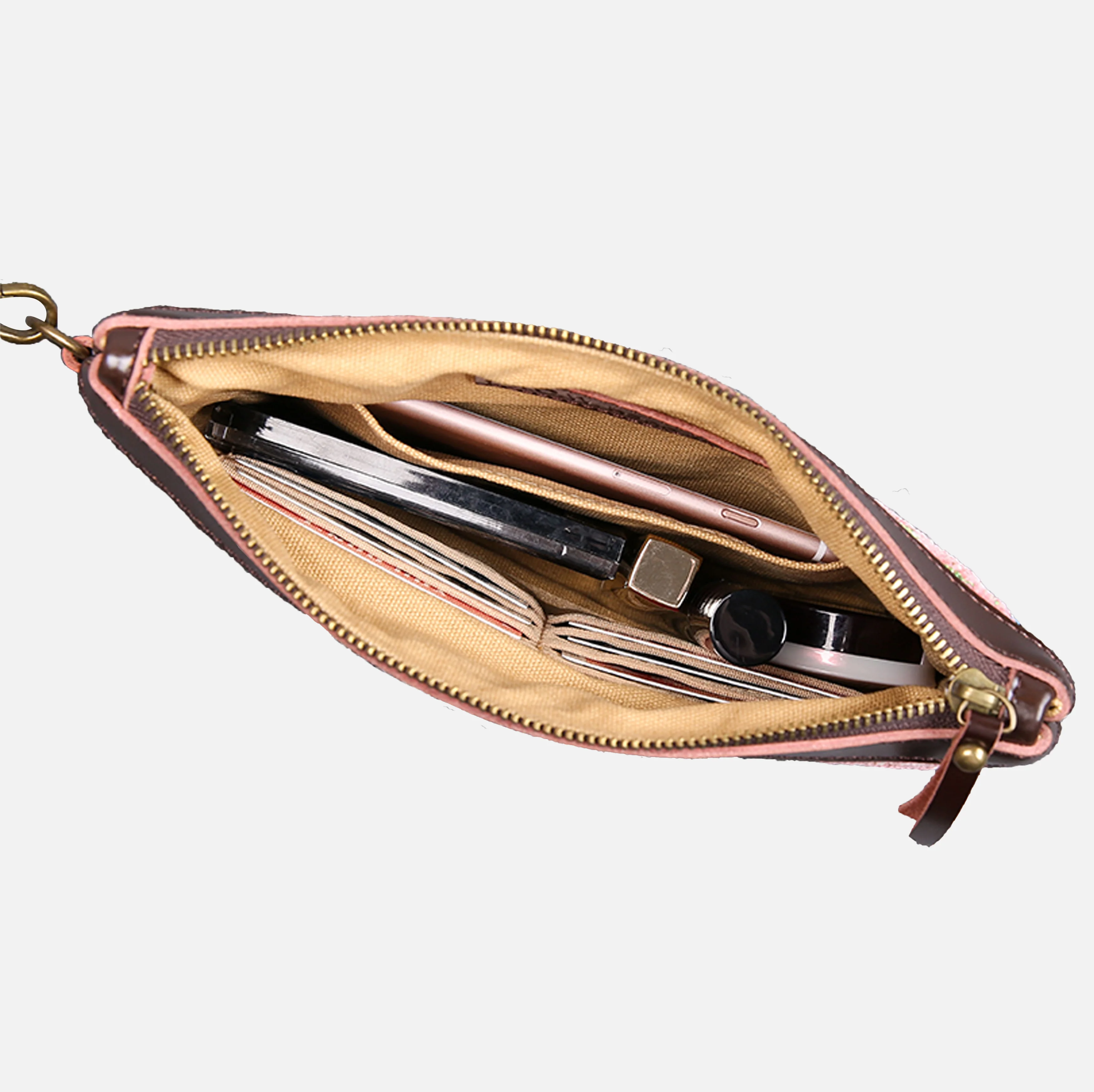 Oriental Pink Wristlet Clutch - Image 5
