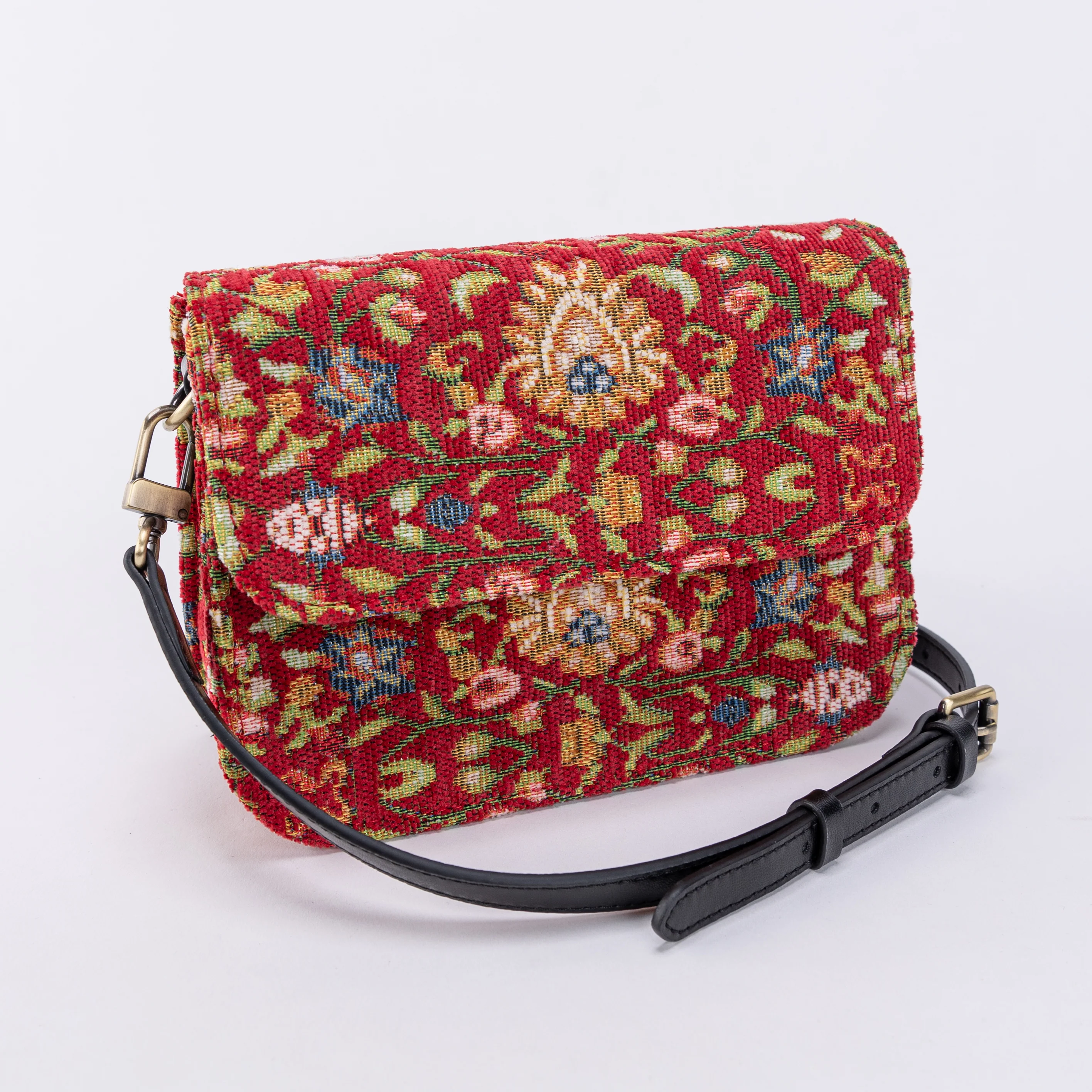 Oriental Red Flap Crossbody Bag - Image 3