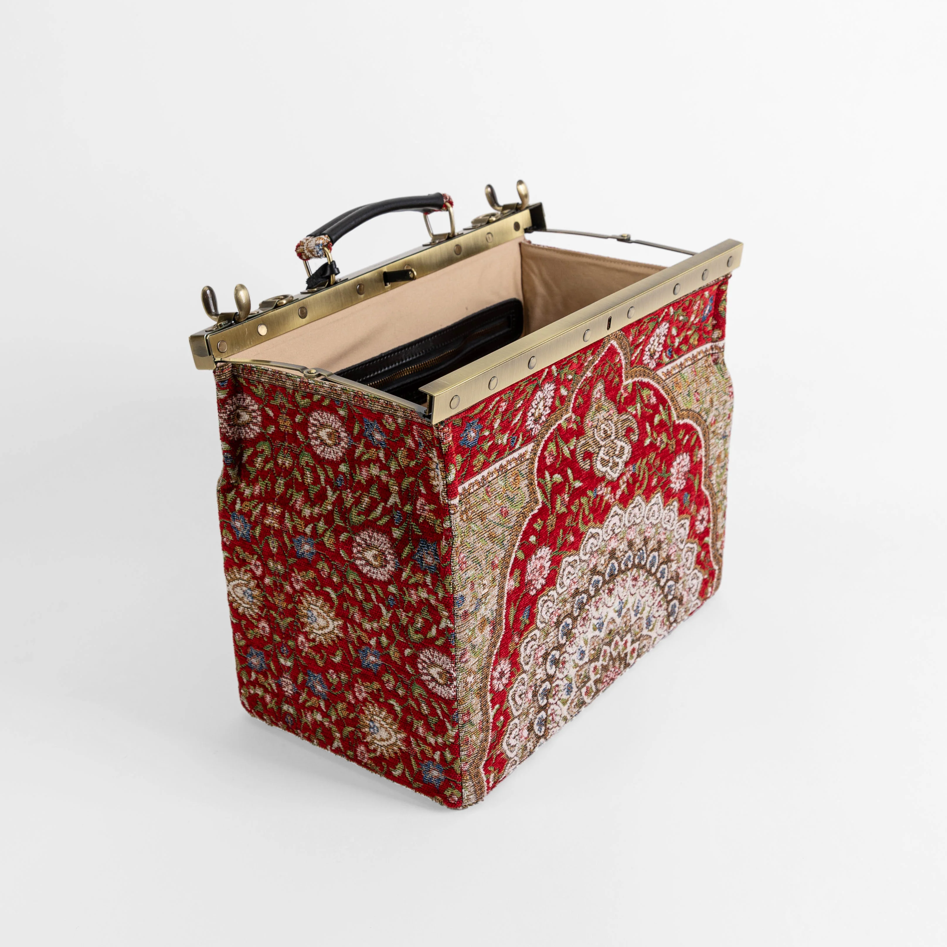 Oriental Red Genevieve Carpet Gladstone Bag - Image 10
