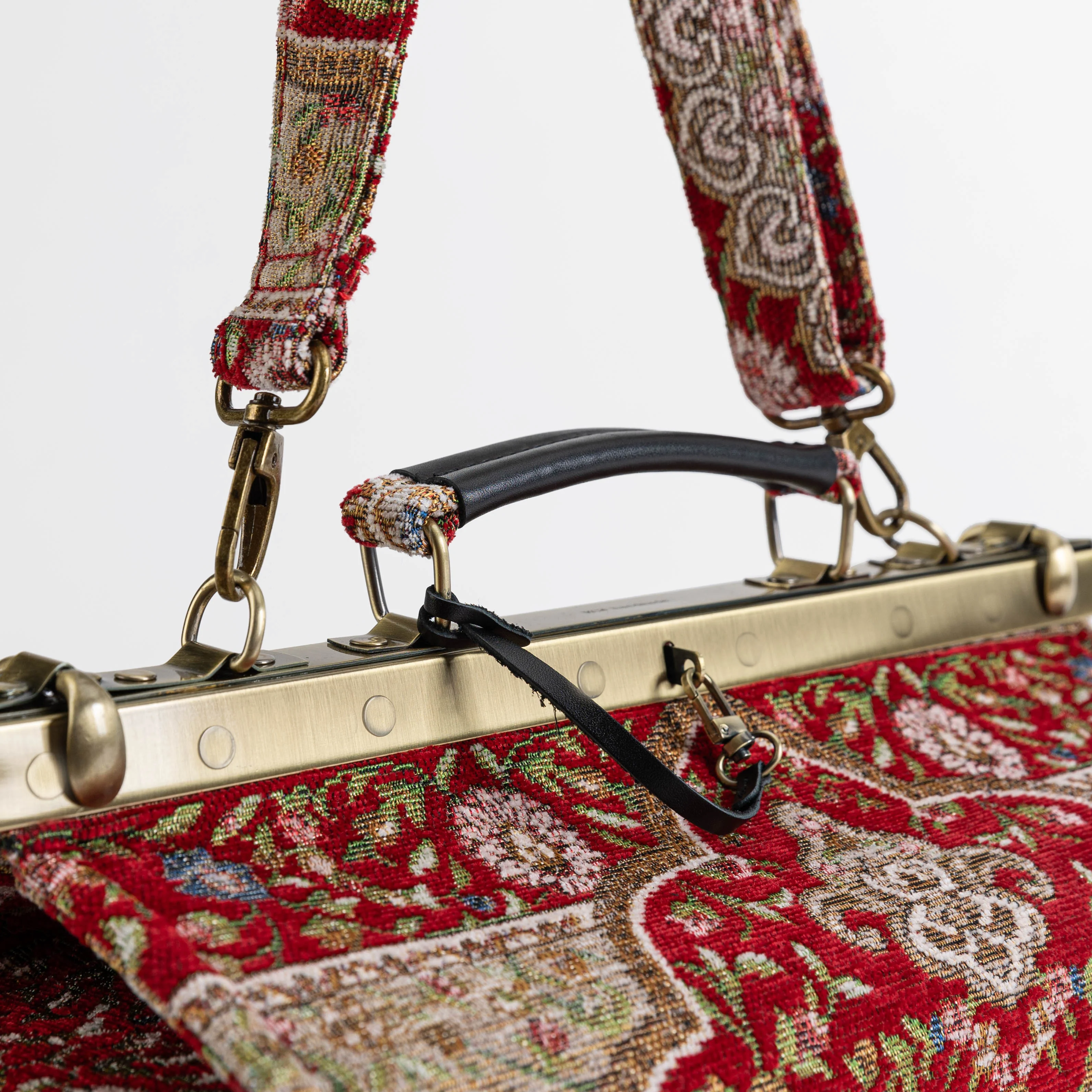 Oriental Red Genevieve Carpet Gladstone Bag - Image 5