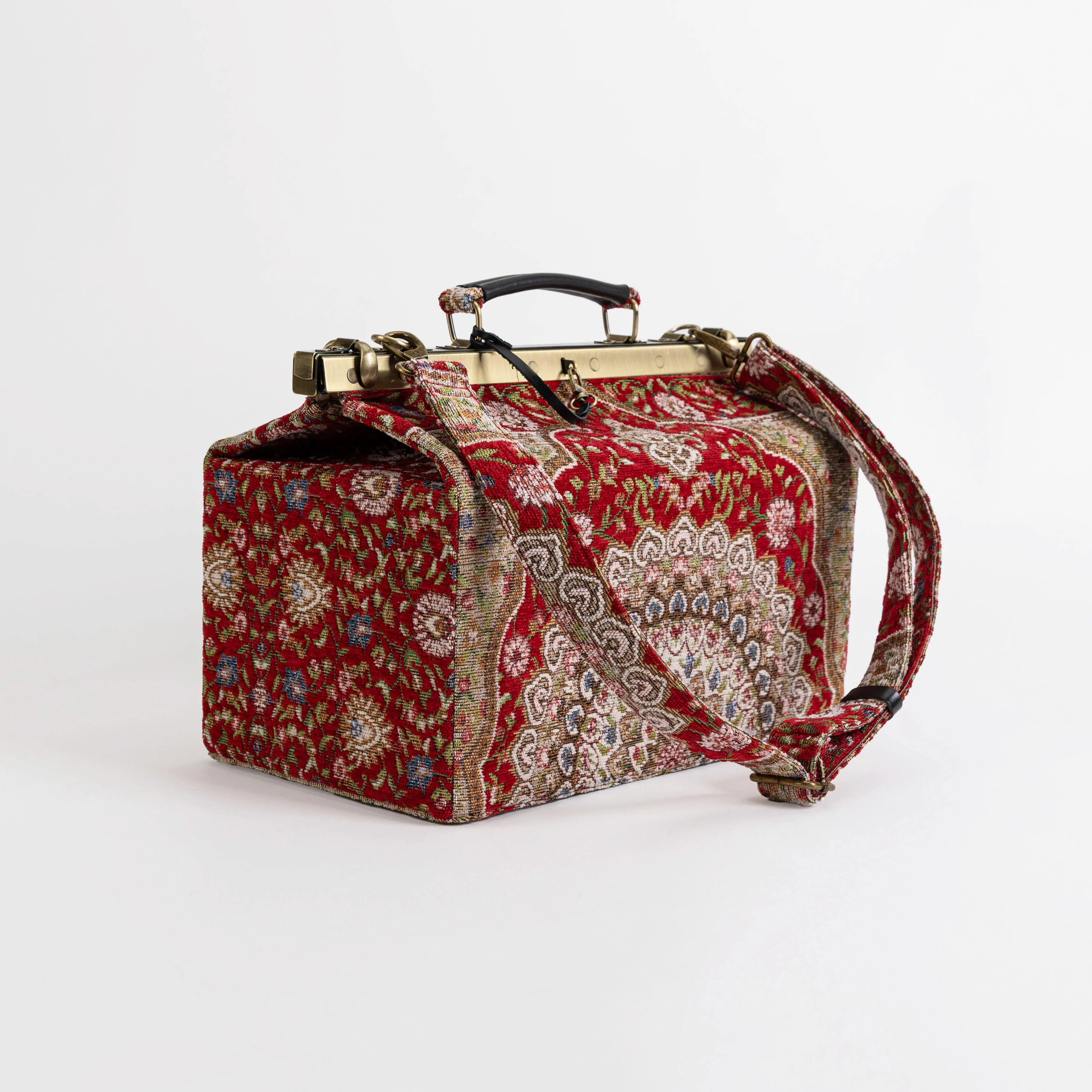Oriental Red Genevieve Carpet Gladstone Bag - Image 9