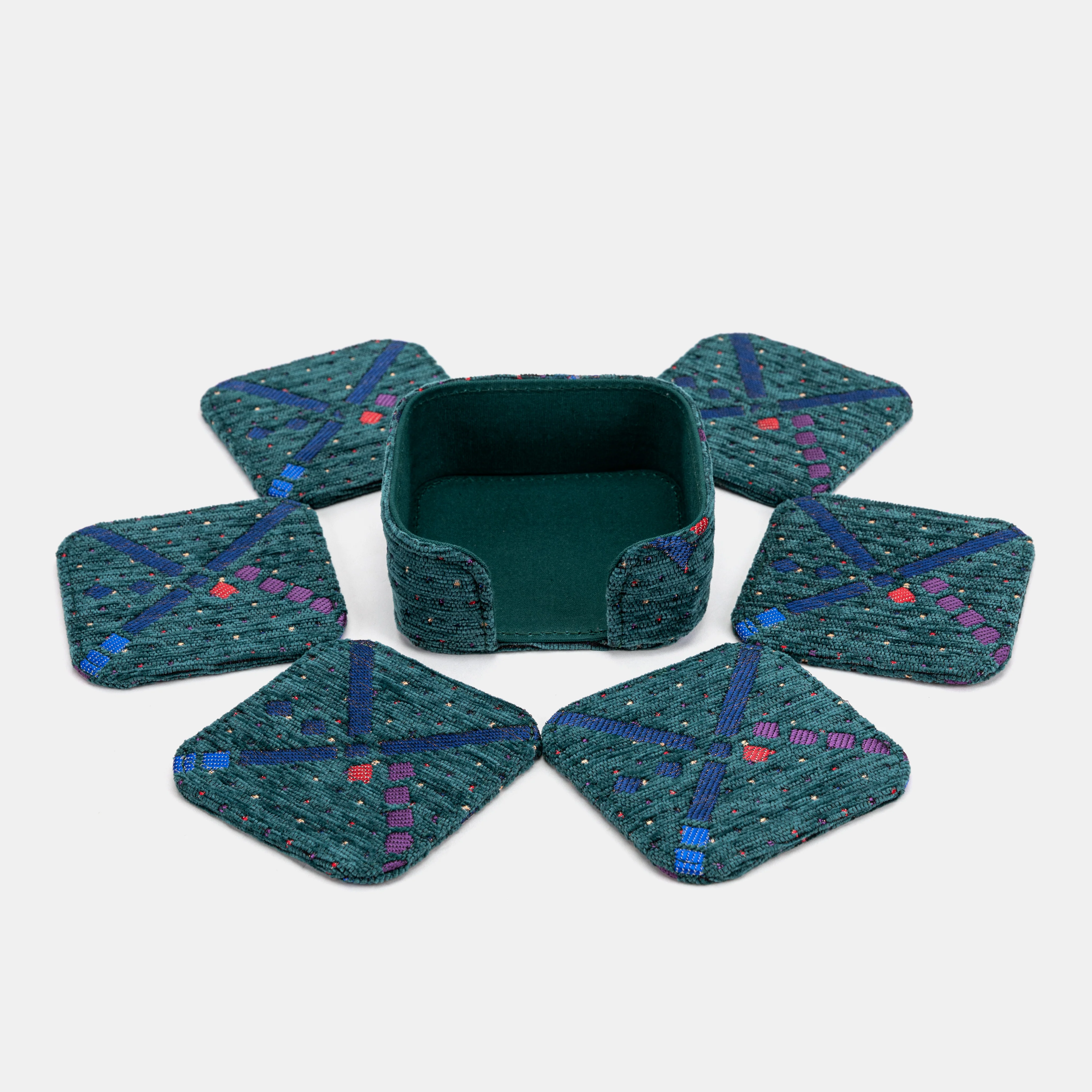 PDX Portland Airport Square Coaster Set with Holder - Image 7