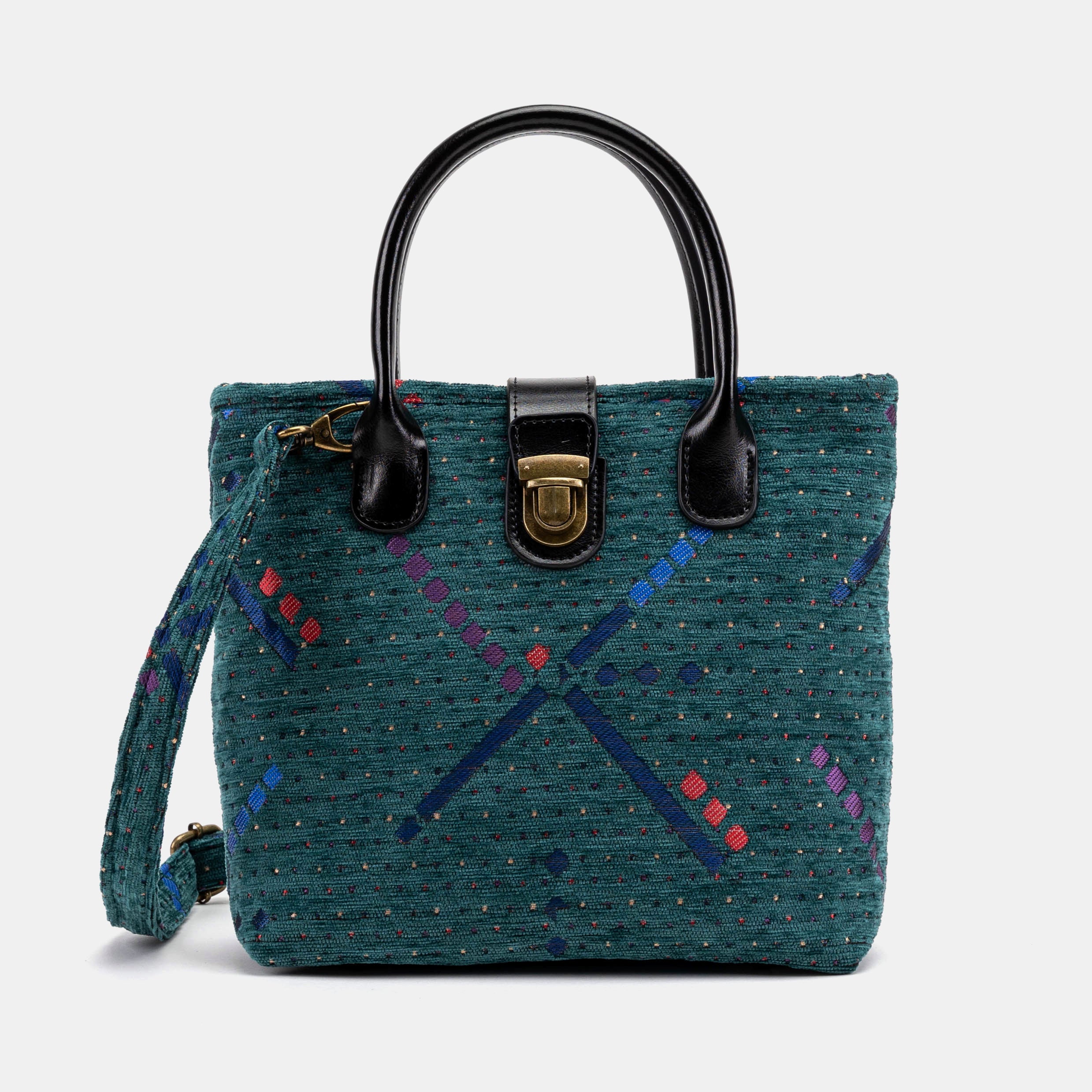 PDX Portland Airport Tuck Lock Carpet Satchel