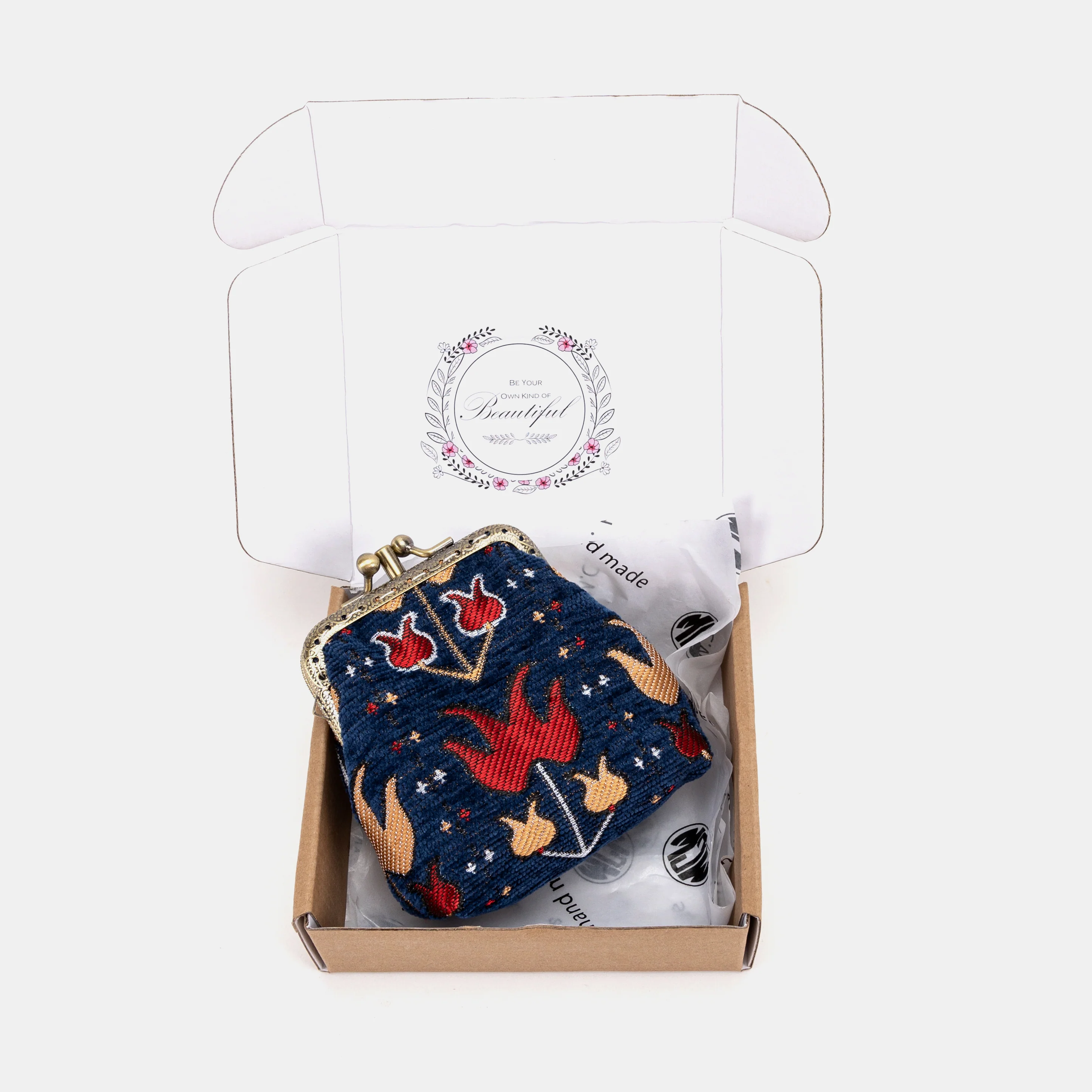 Poppy Bloom Double Kiss Clasp Coin Purse - Image 8