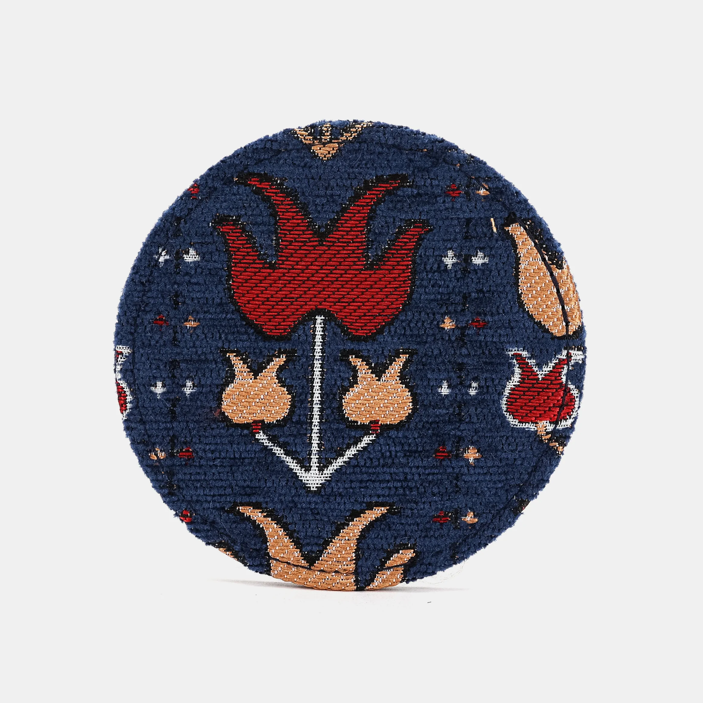 Poppy Bloom Round Coaster Set with Holder - Image 3