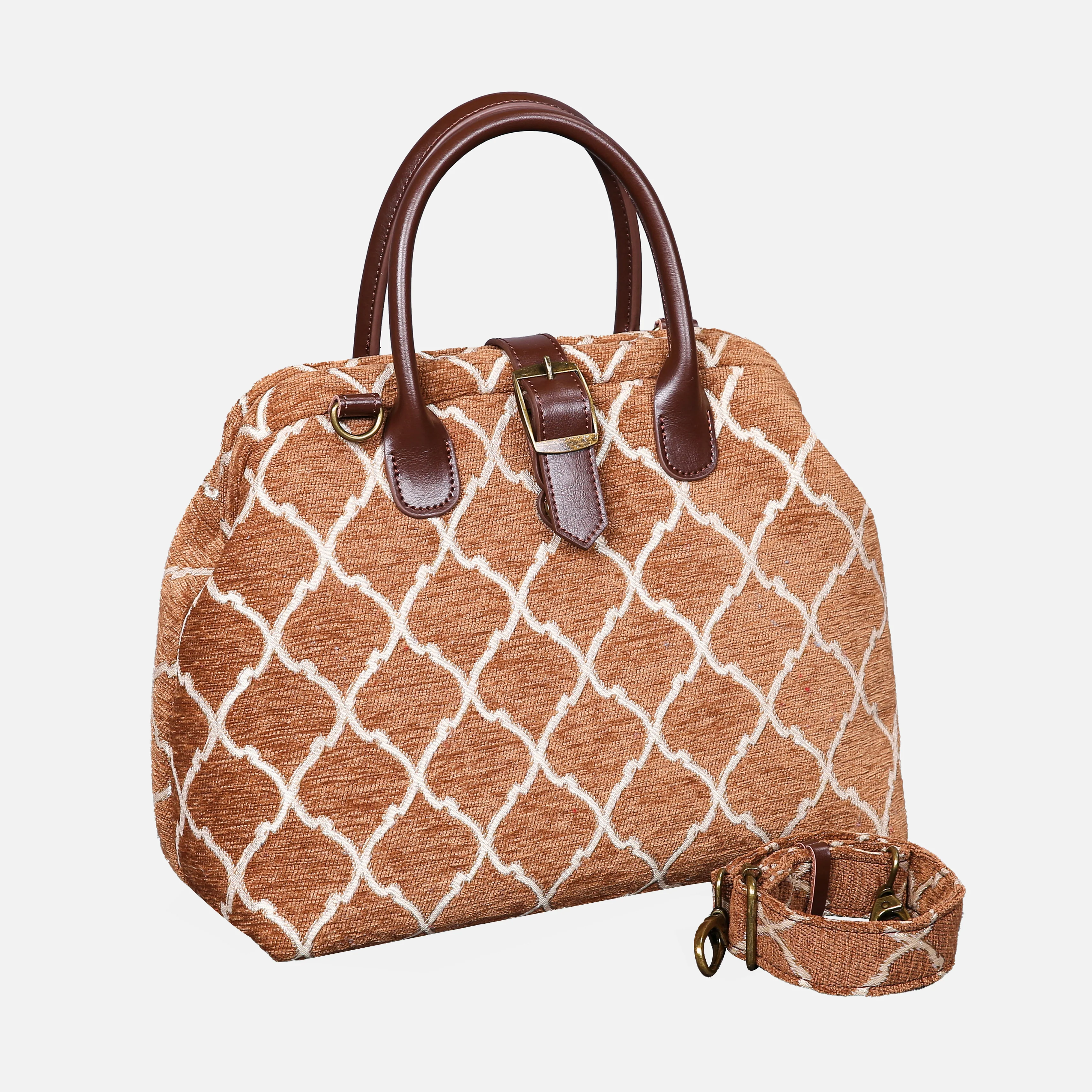Quartz Cocoa Carpet Handbag Purse - Image 2
