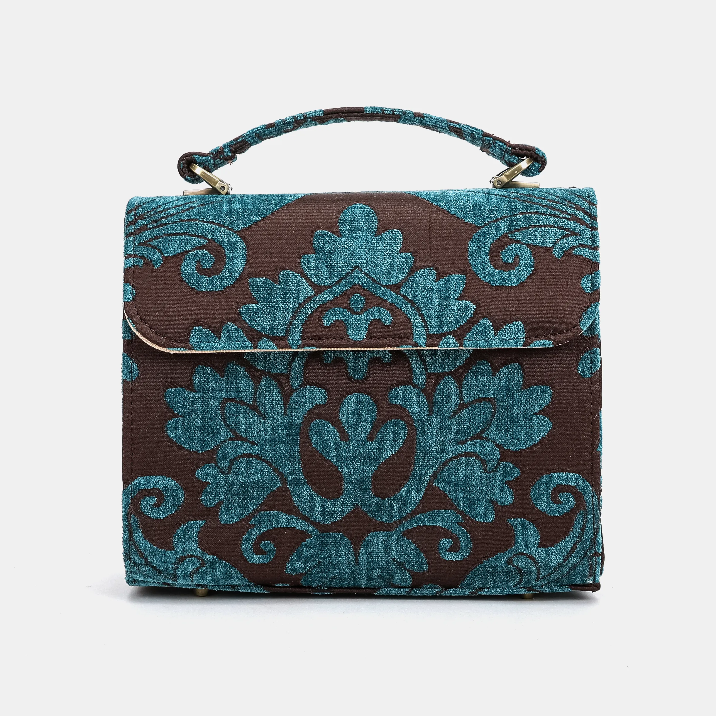 Queen Azure Blue Flap Satchel