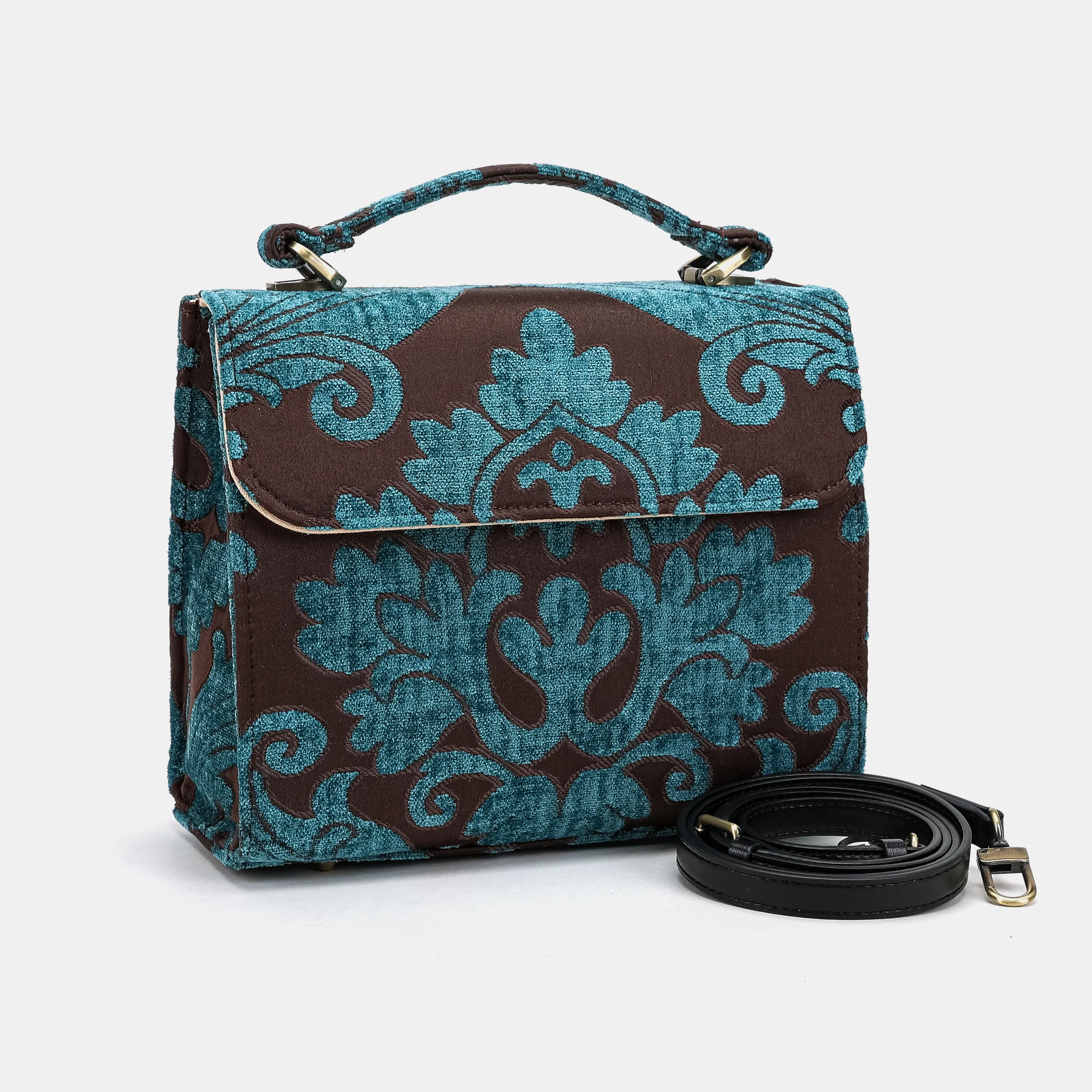 Queen Azure Blue Flap Satchel - Image 2
