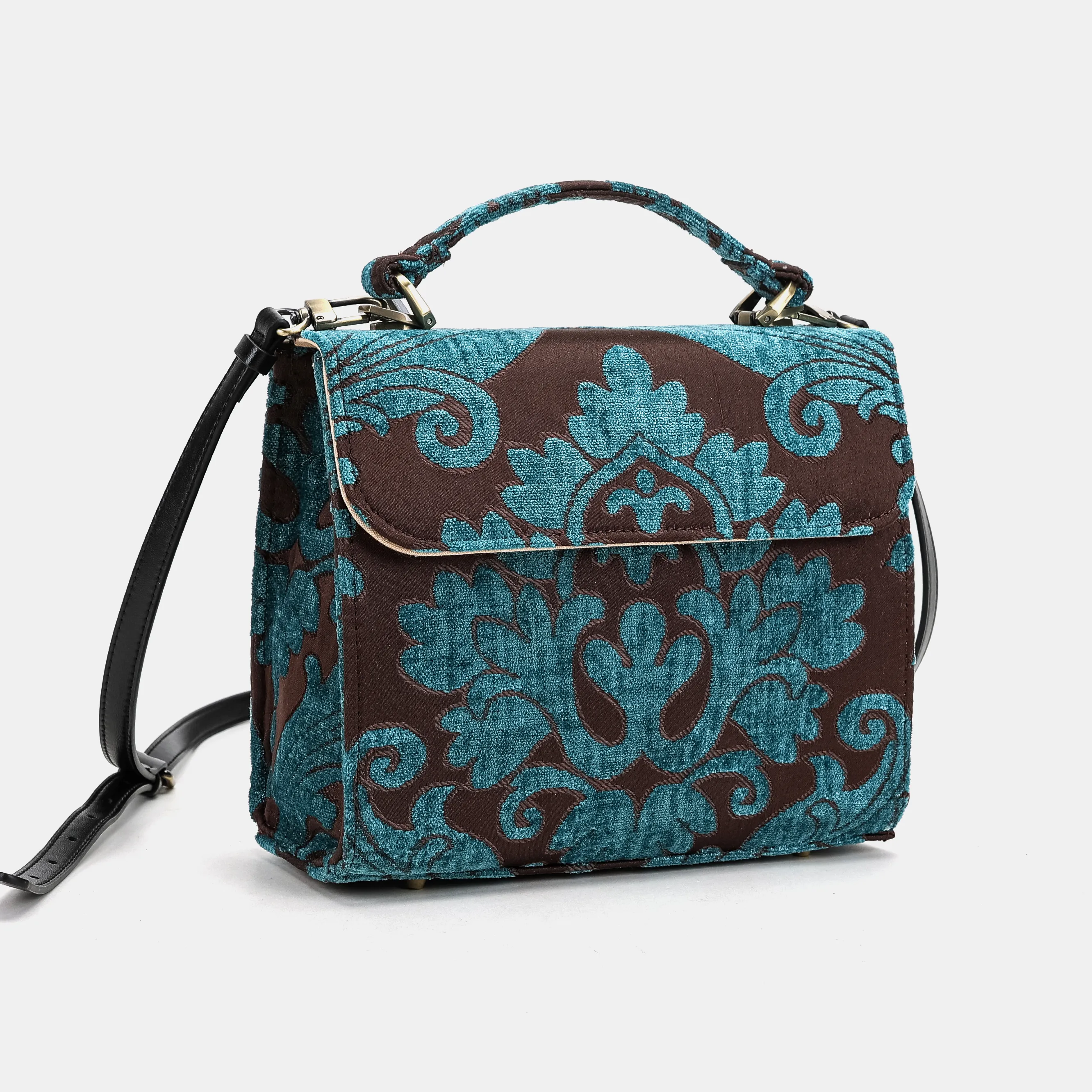 Queen Azure Blue Flap Satchel - Image 3