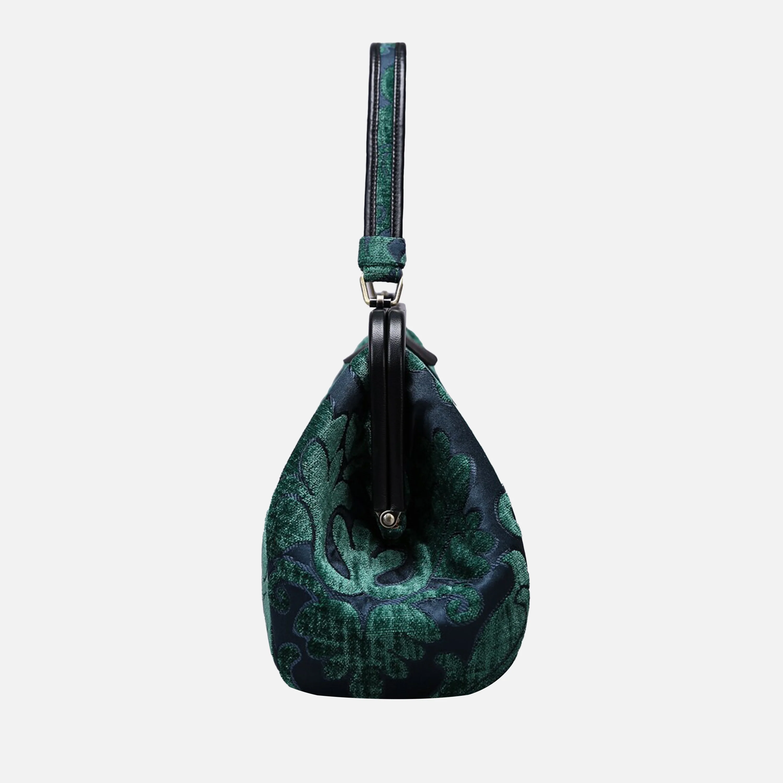 Queen Hunter Green Top Handle Purse - Image 4