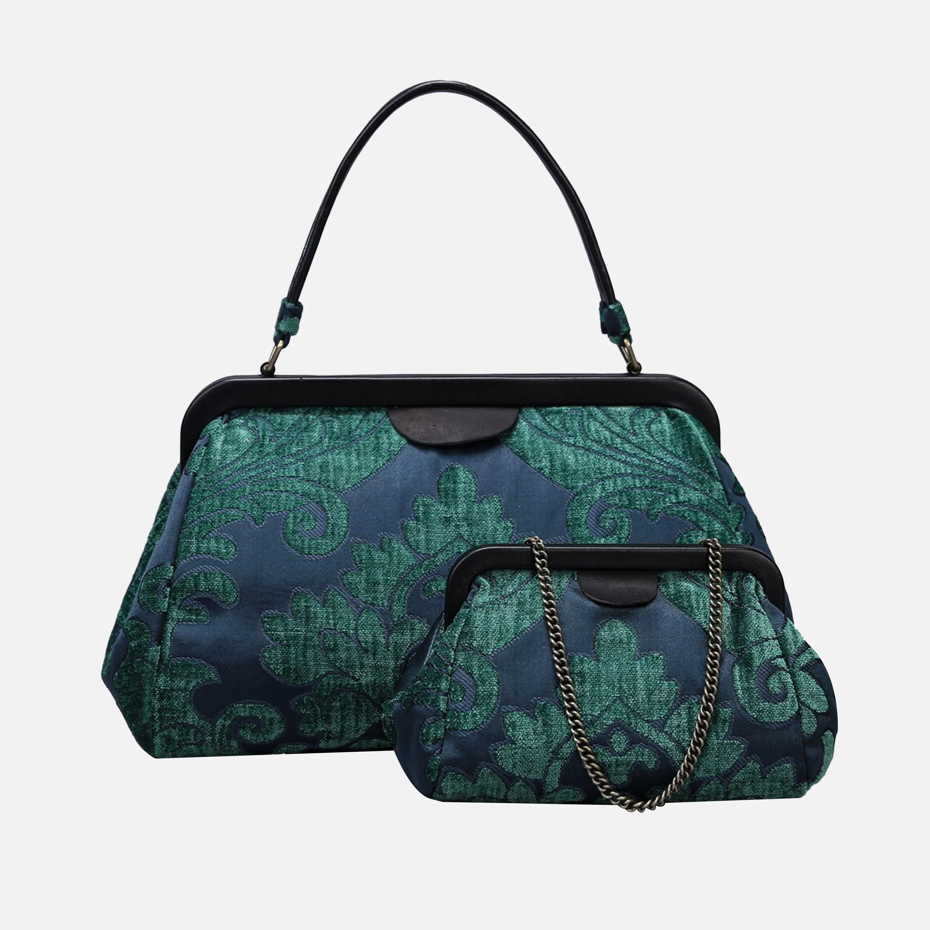 Queen Hunter Green Top Handle Purse - Image 7
