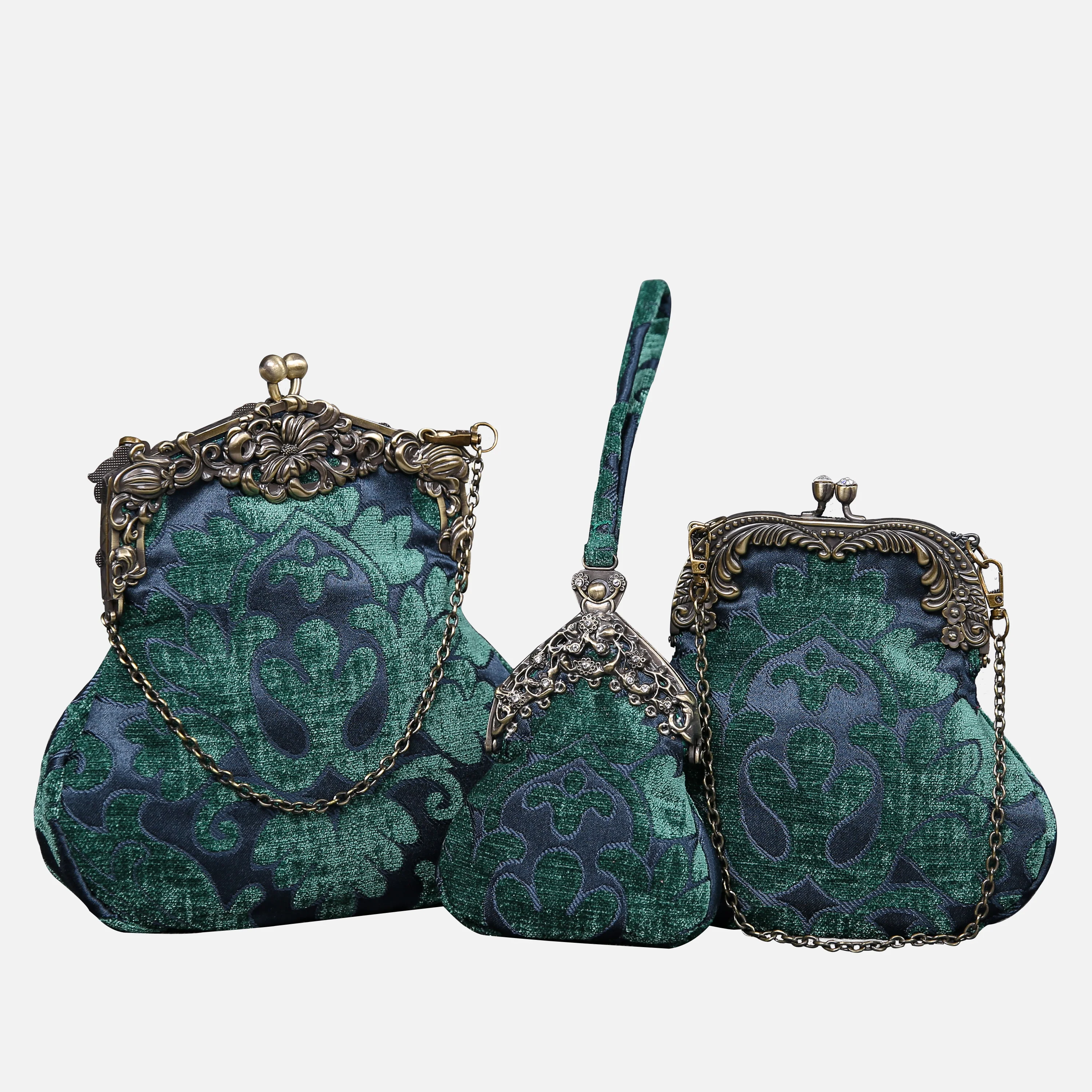 Queen Hunter Green Chatelaine Purse Medium - Image 5