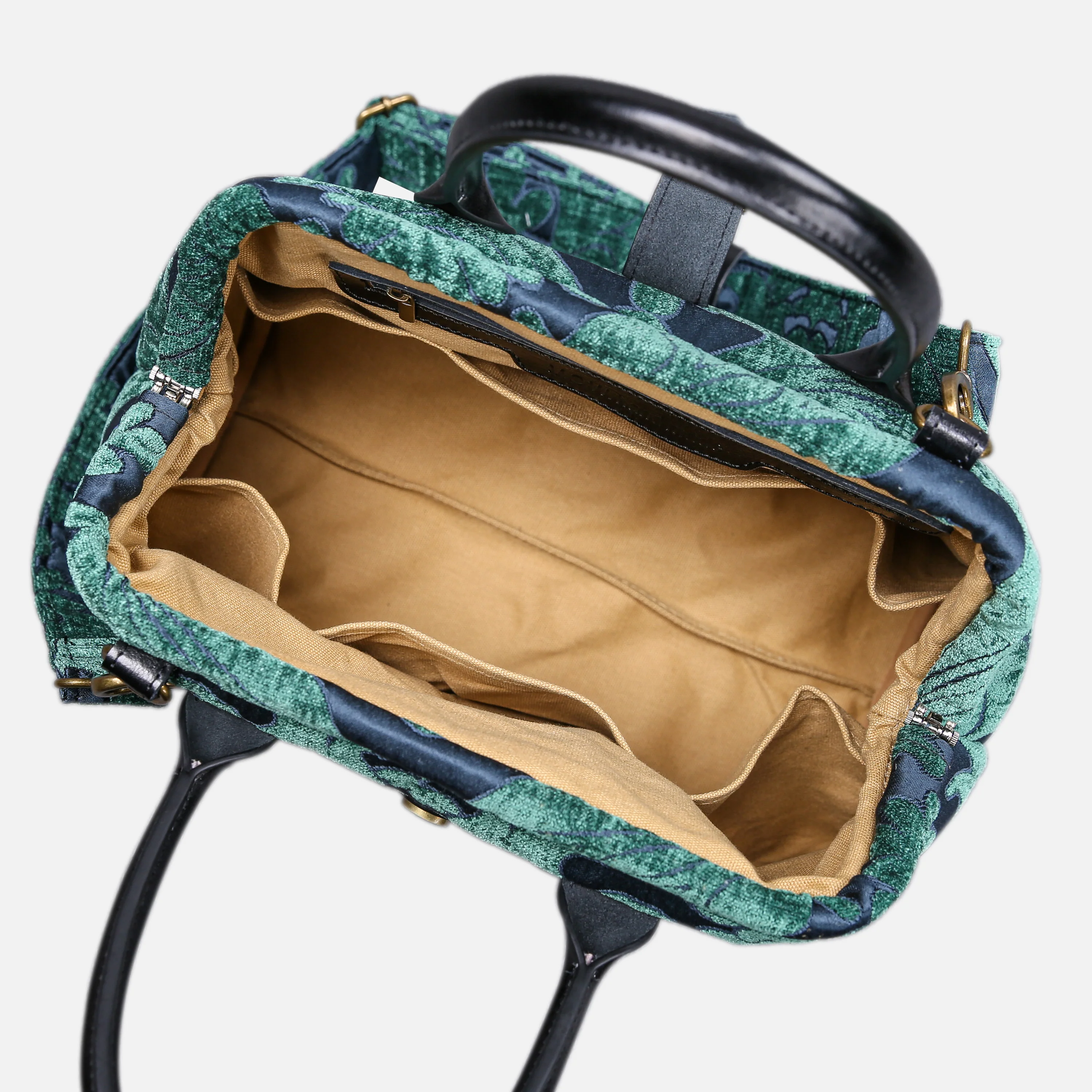 Queen Hunter Green Carpet Handbag Purse - Image 6