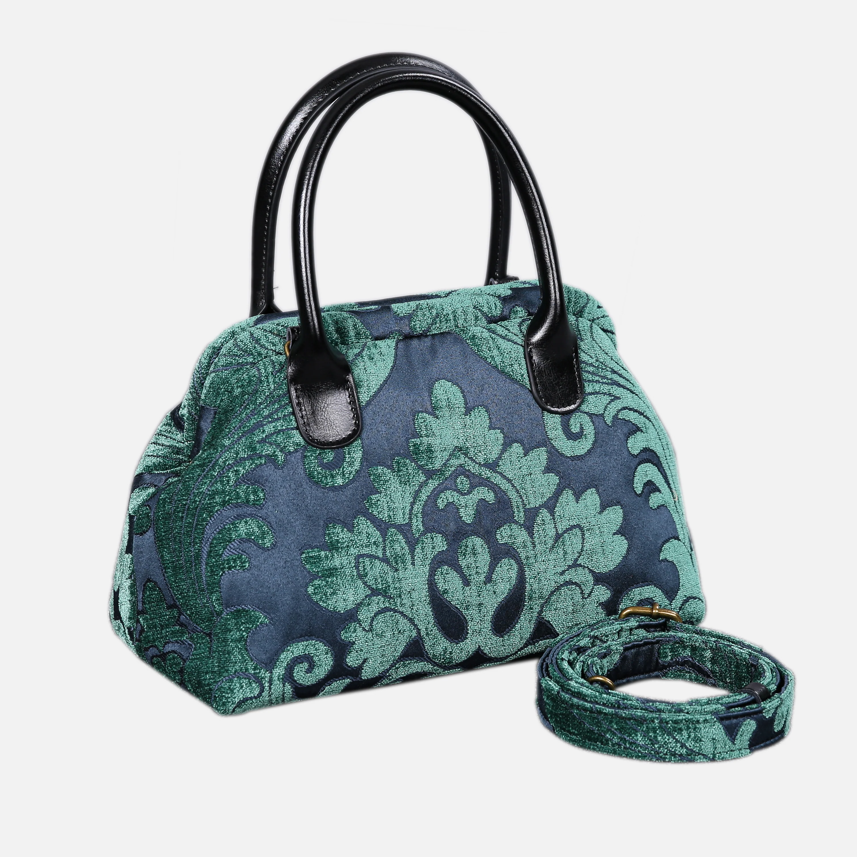 Queen Hunter Green Carpet Satchel - Image 2