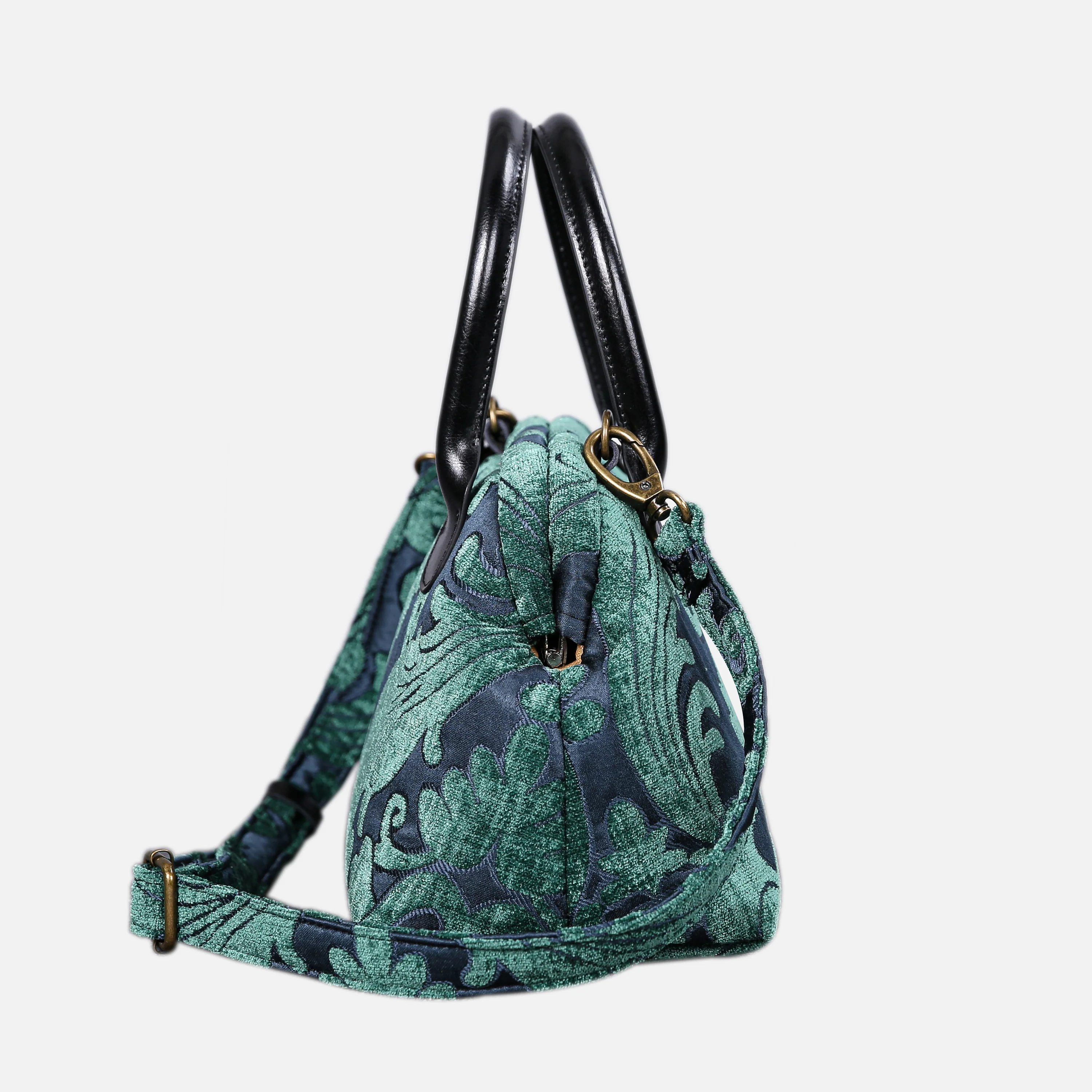 Queen Hunter Green Carpet Satchel - Image 3