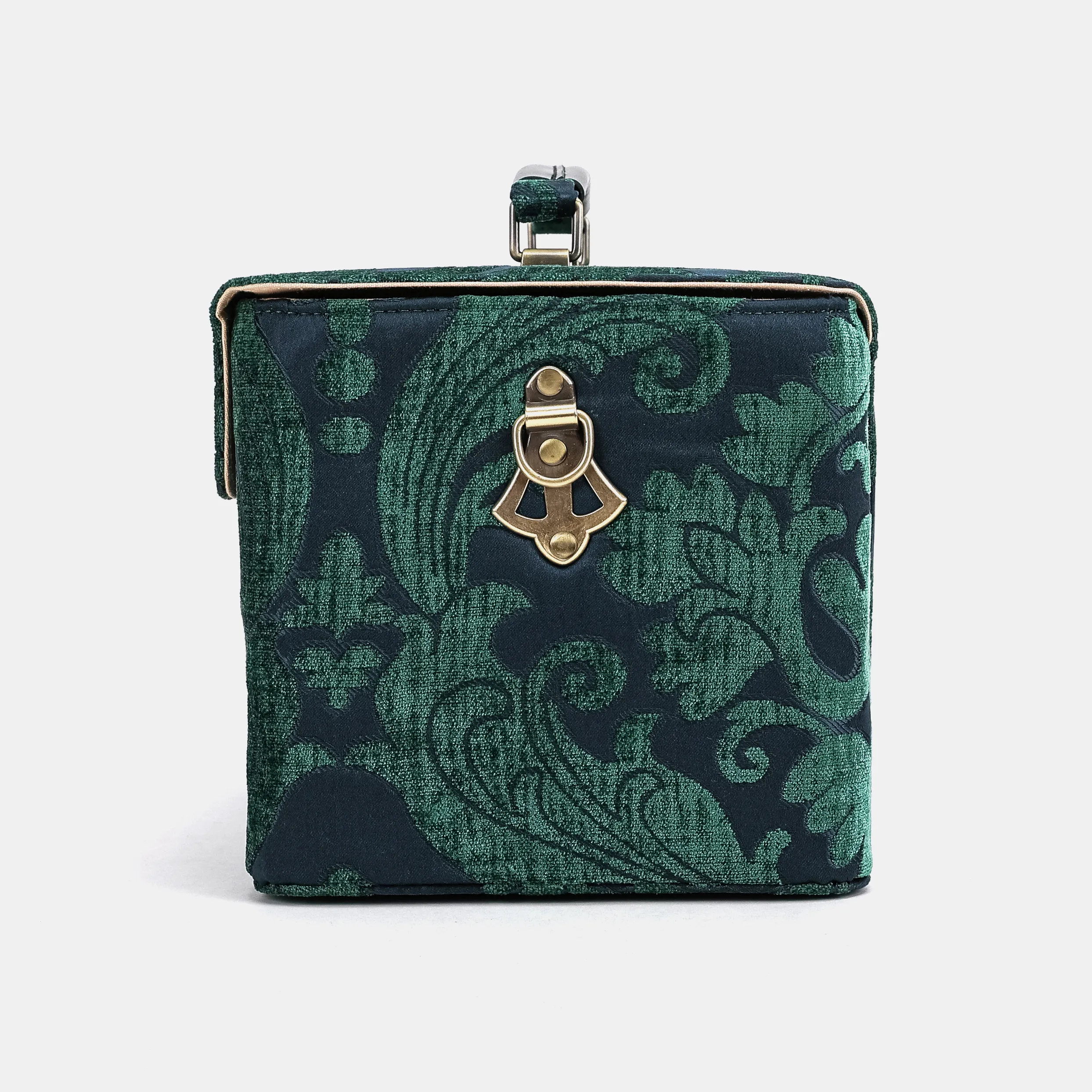 Queen Hunter Green Josephine Large Train Case - Image 6
