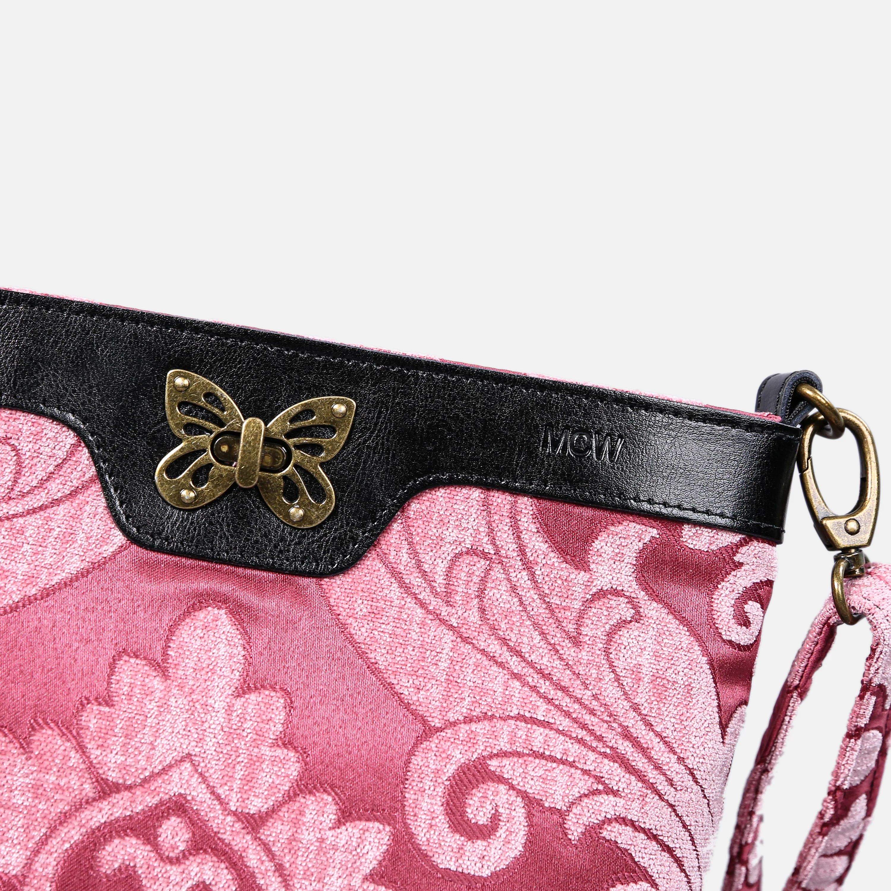 Queen Rose Pink Butterfly Crossbody Bag - Image 3