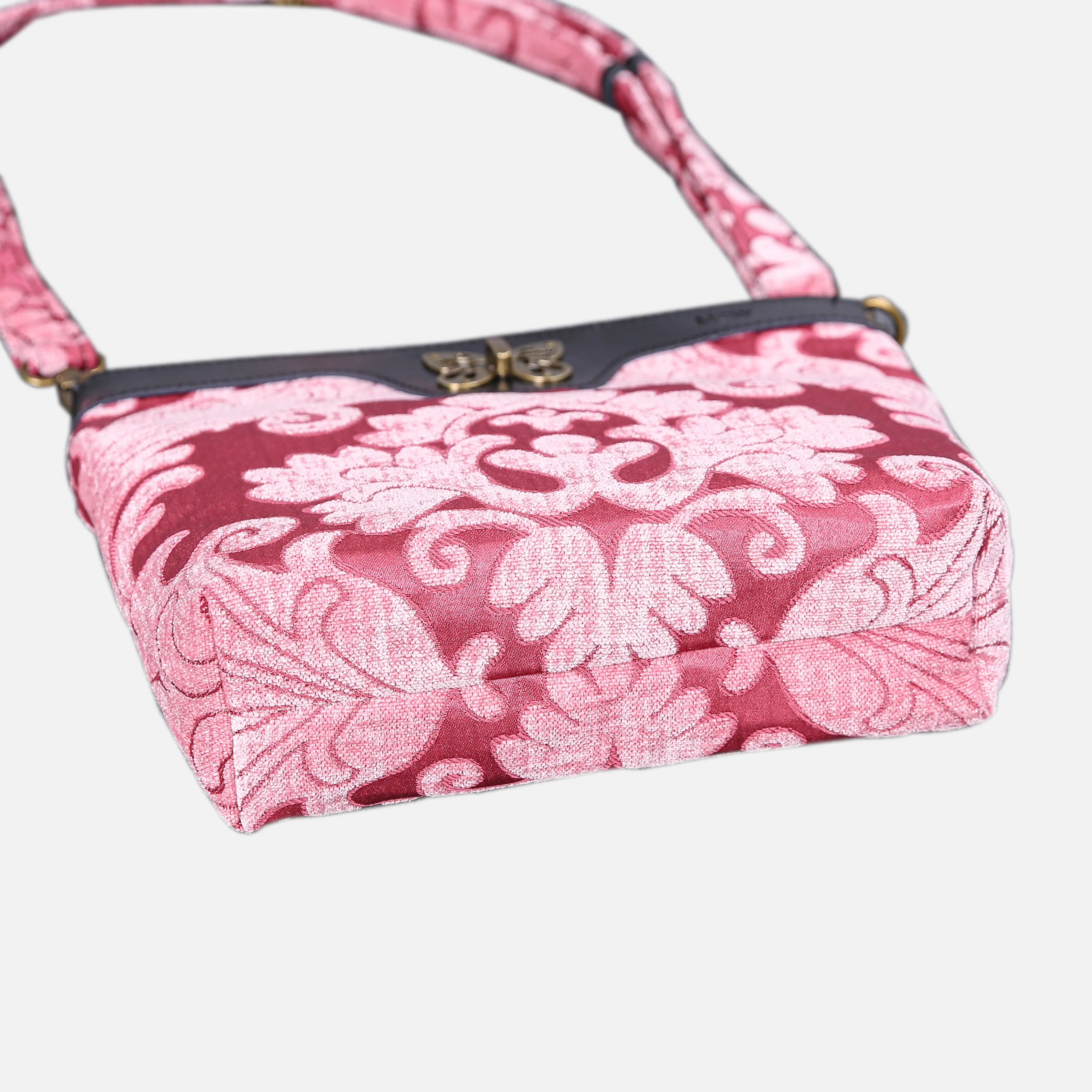 Queen Rose Pink Butterfly Crossbody Bag - Image 4