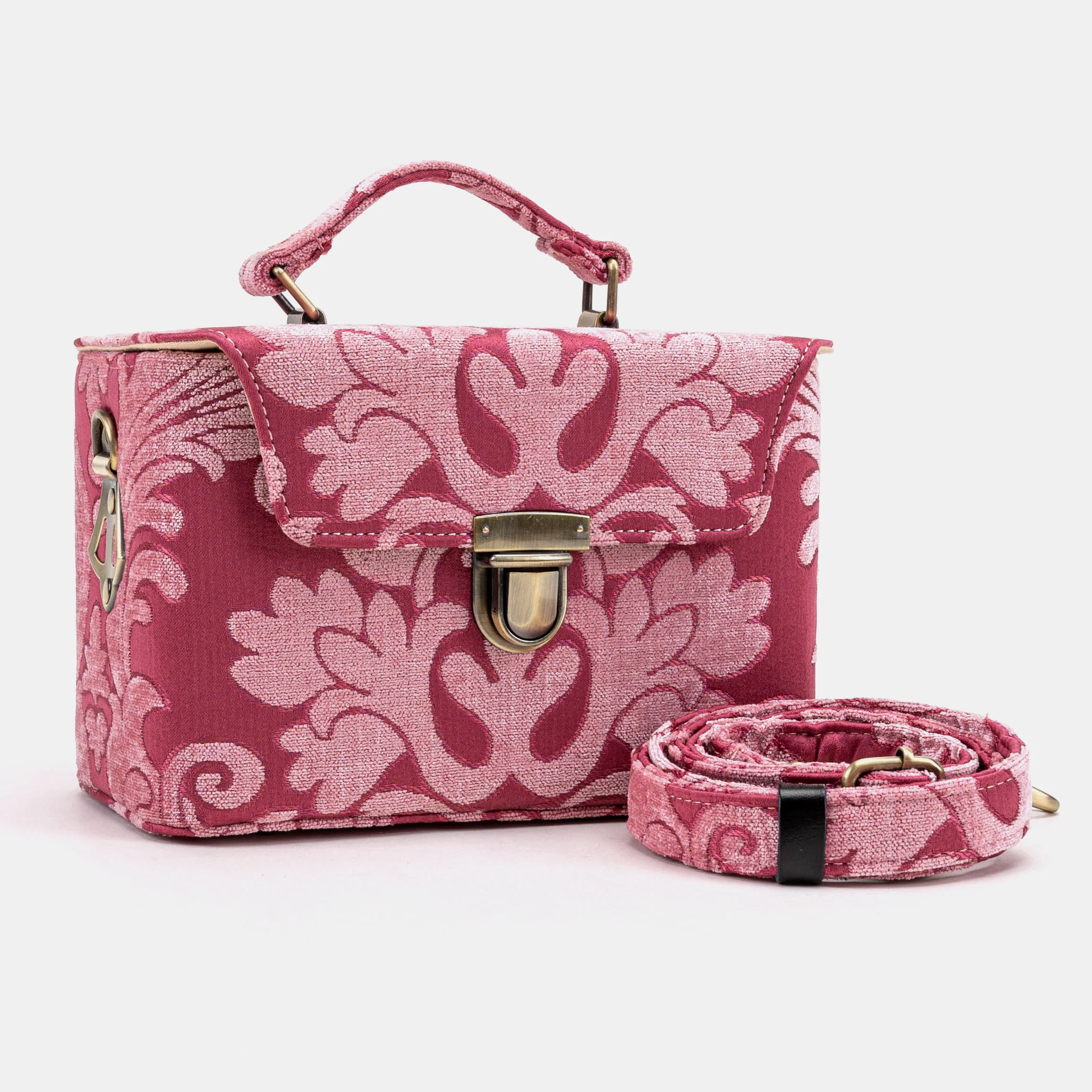 Queen Rose Pink Clara Medium Train Case Purse