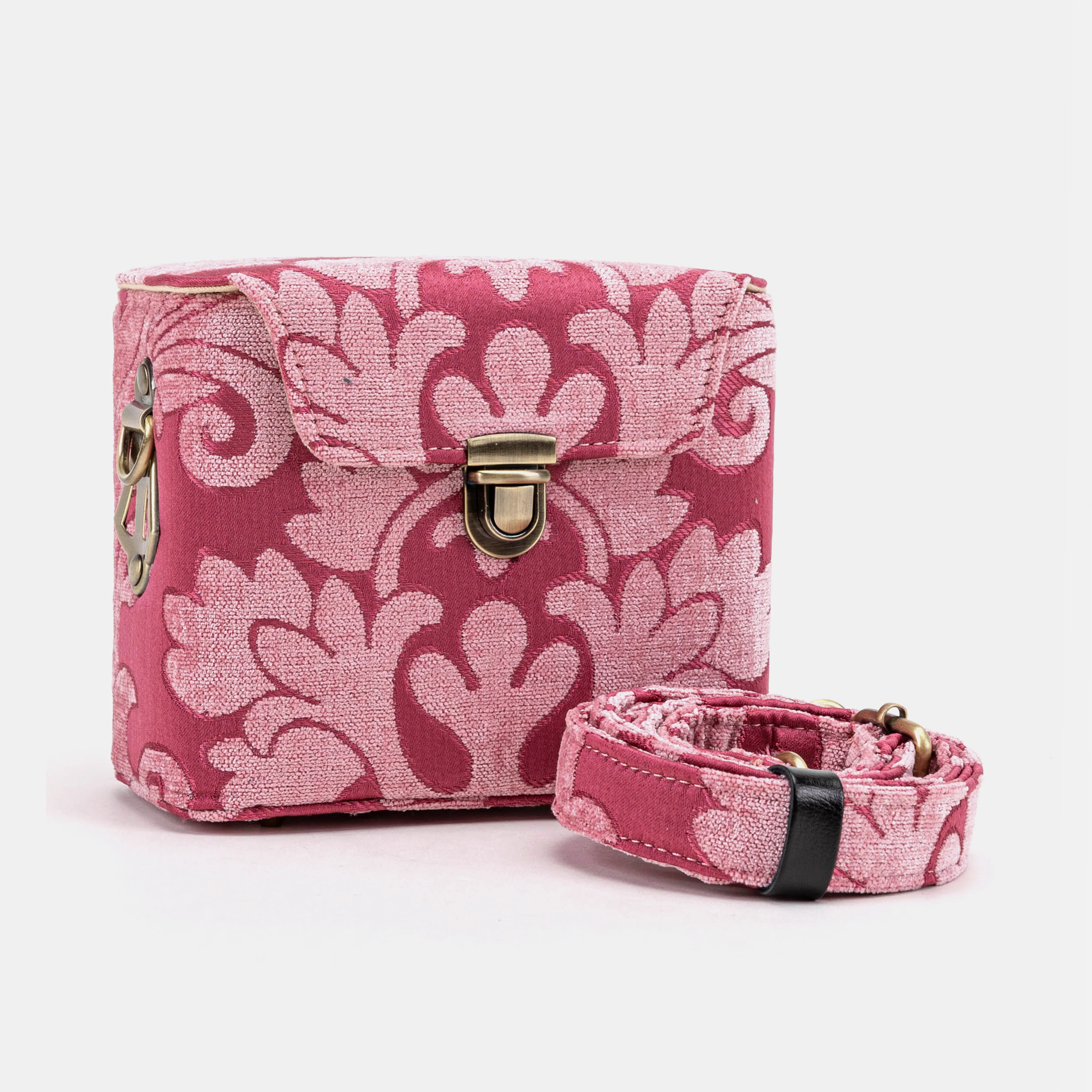 Queen Rose Pink Emma Small Train Case Crossbody - Image 2