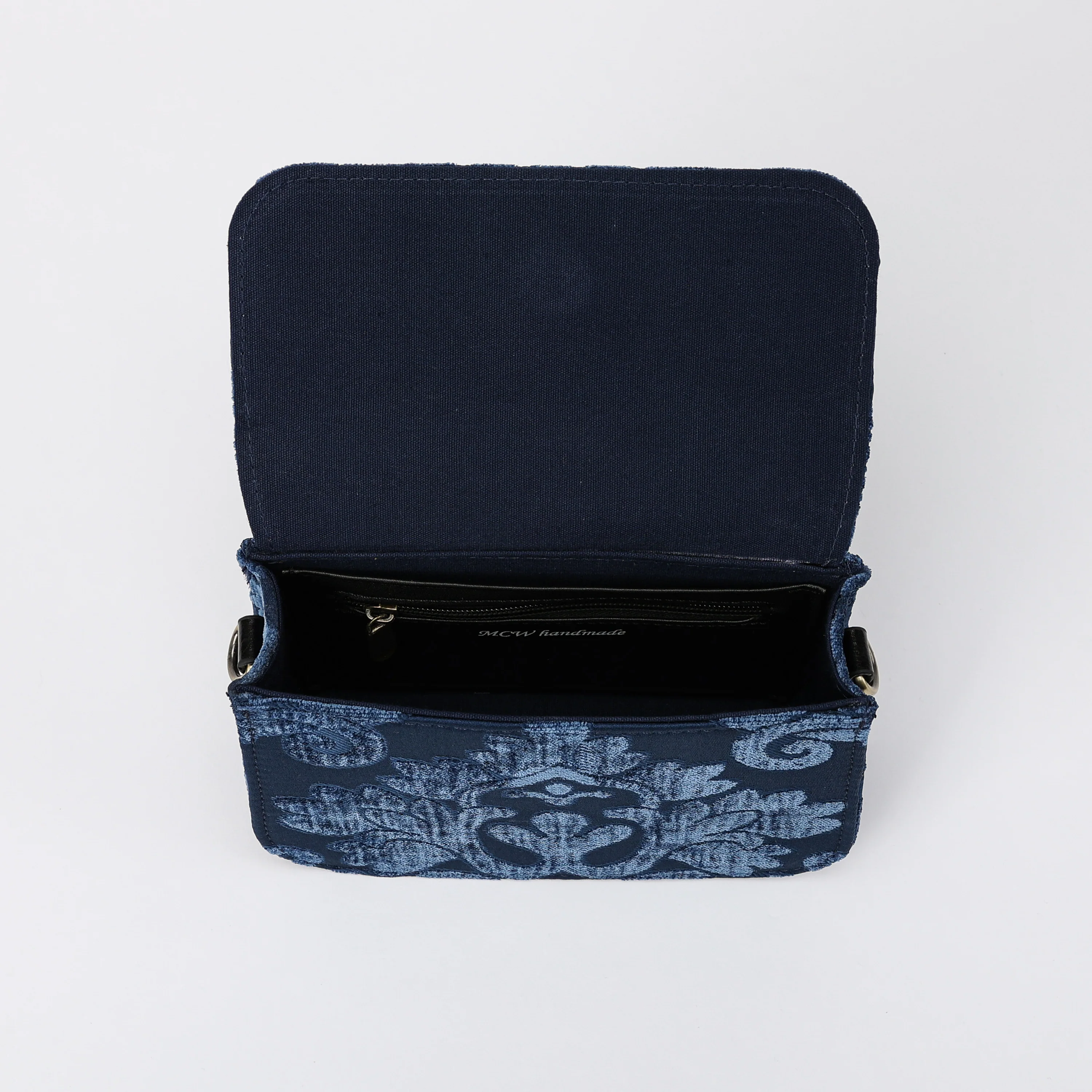 Queen Royal Blue Flap Crossbody Bag - Image 3