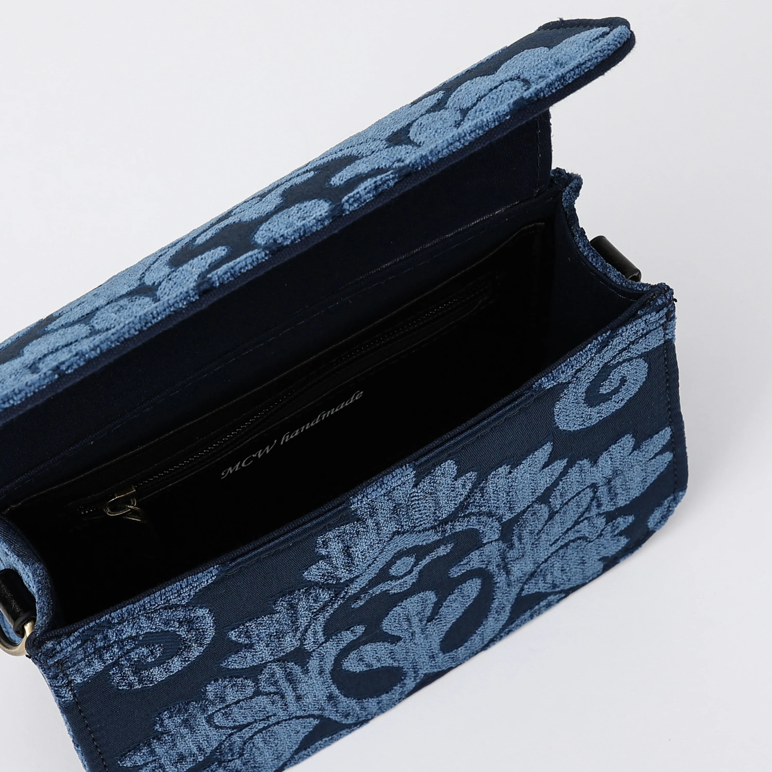 Queen Royal Blue Flap Crossbody Bag - Image 4