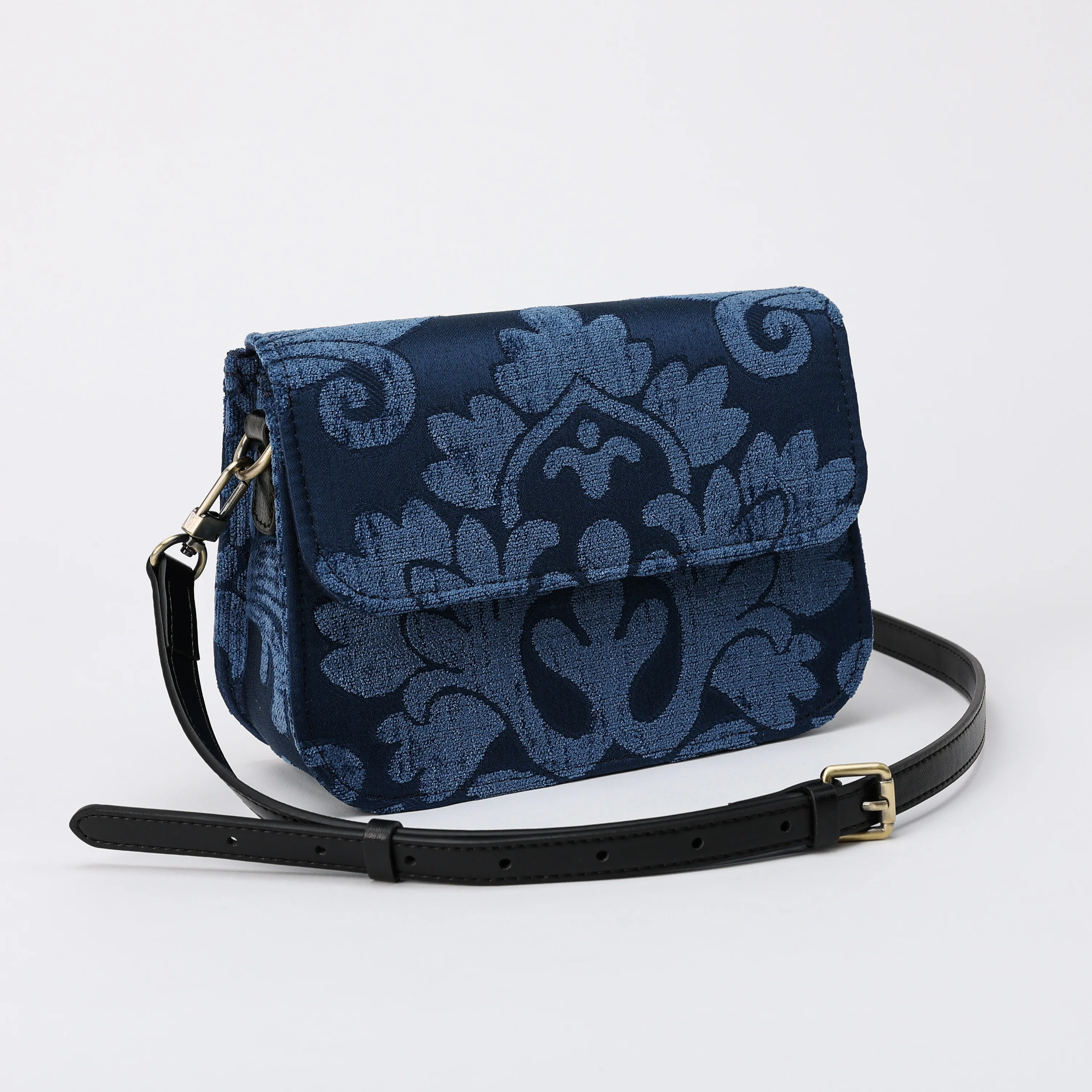 Queen Royal Blue Flap Crossbody Bag - Image 5