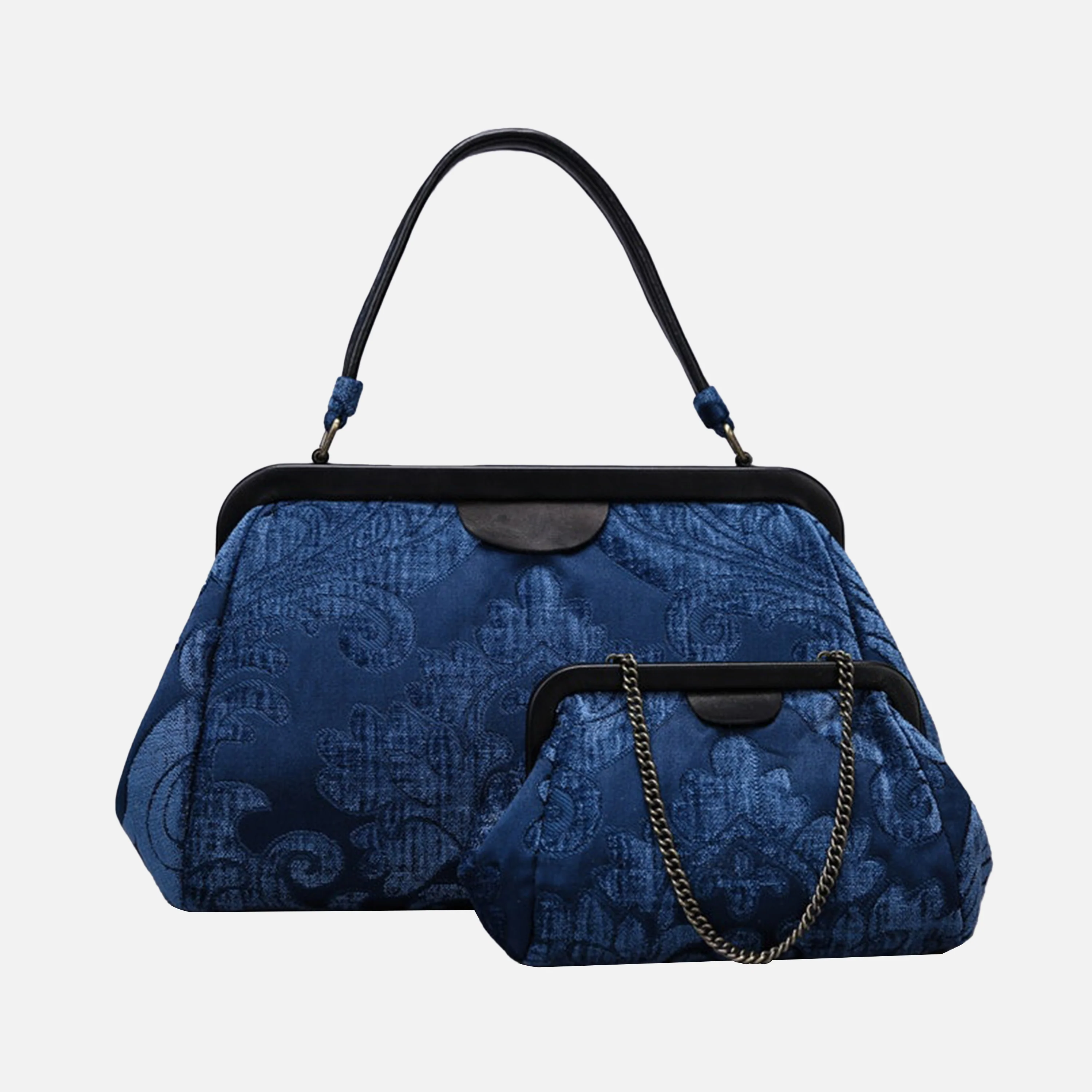 Queen Royal Blue Evening Bag Clutch - Image 8