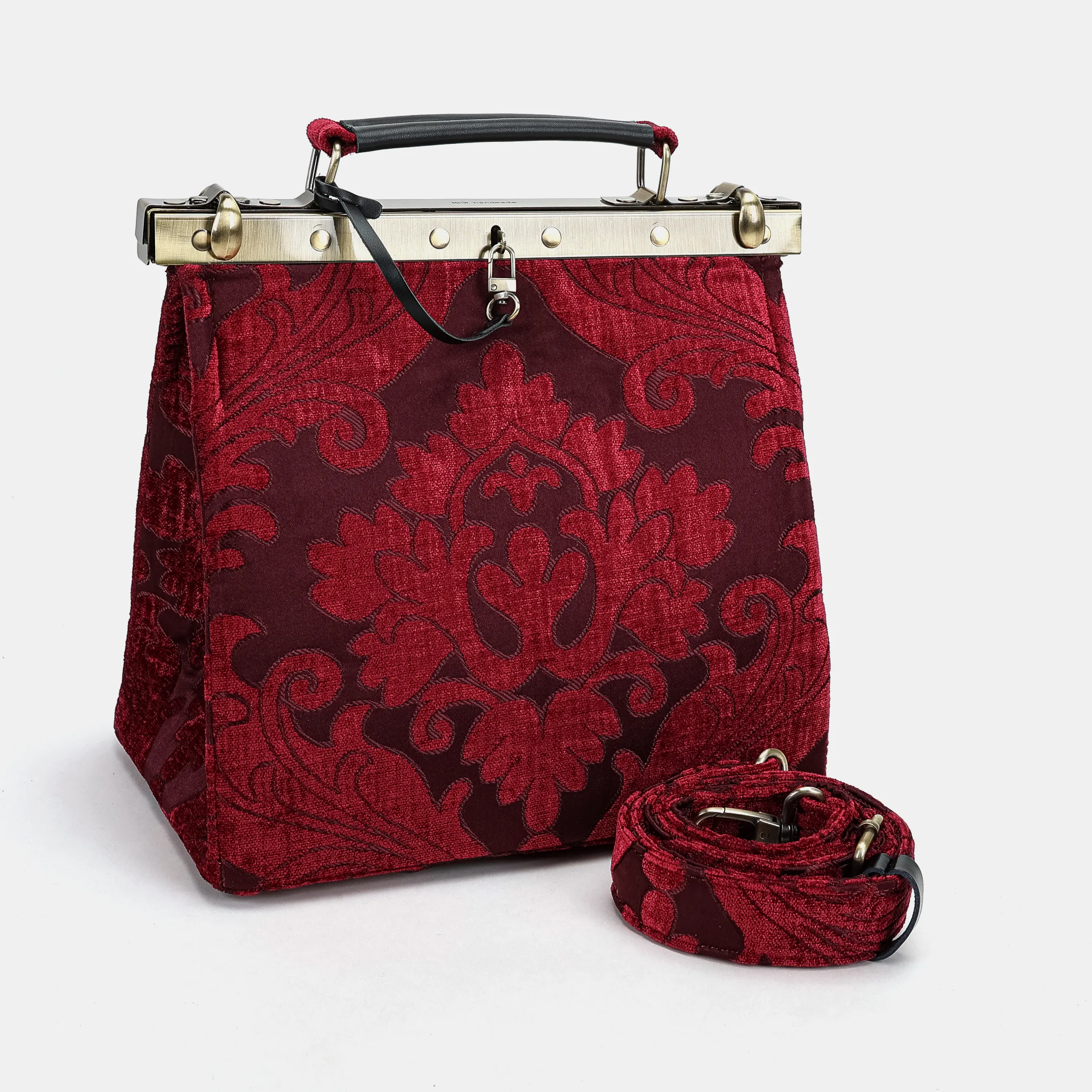 Queen Wine Cecile Carpet Purse Gladstone Bag - Image 5