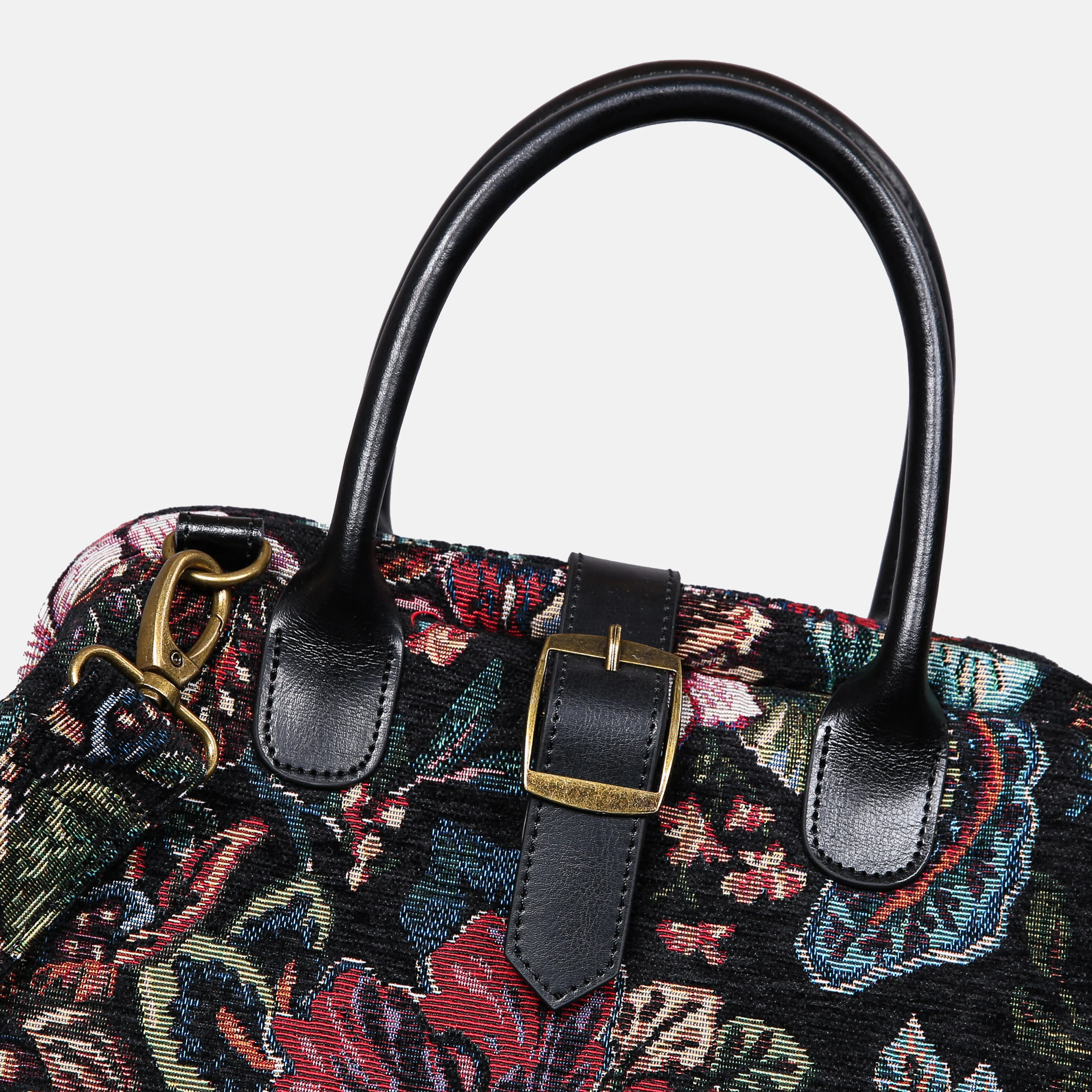 Rose Garden Black Carpet Handbag Purse - Image 4
