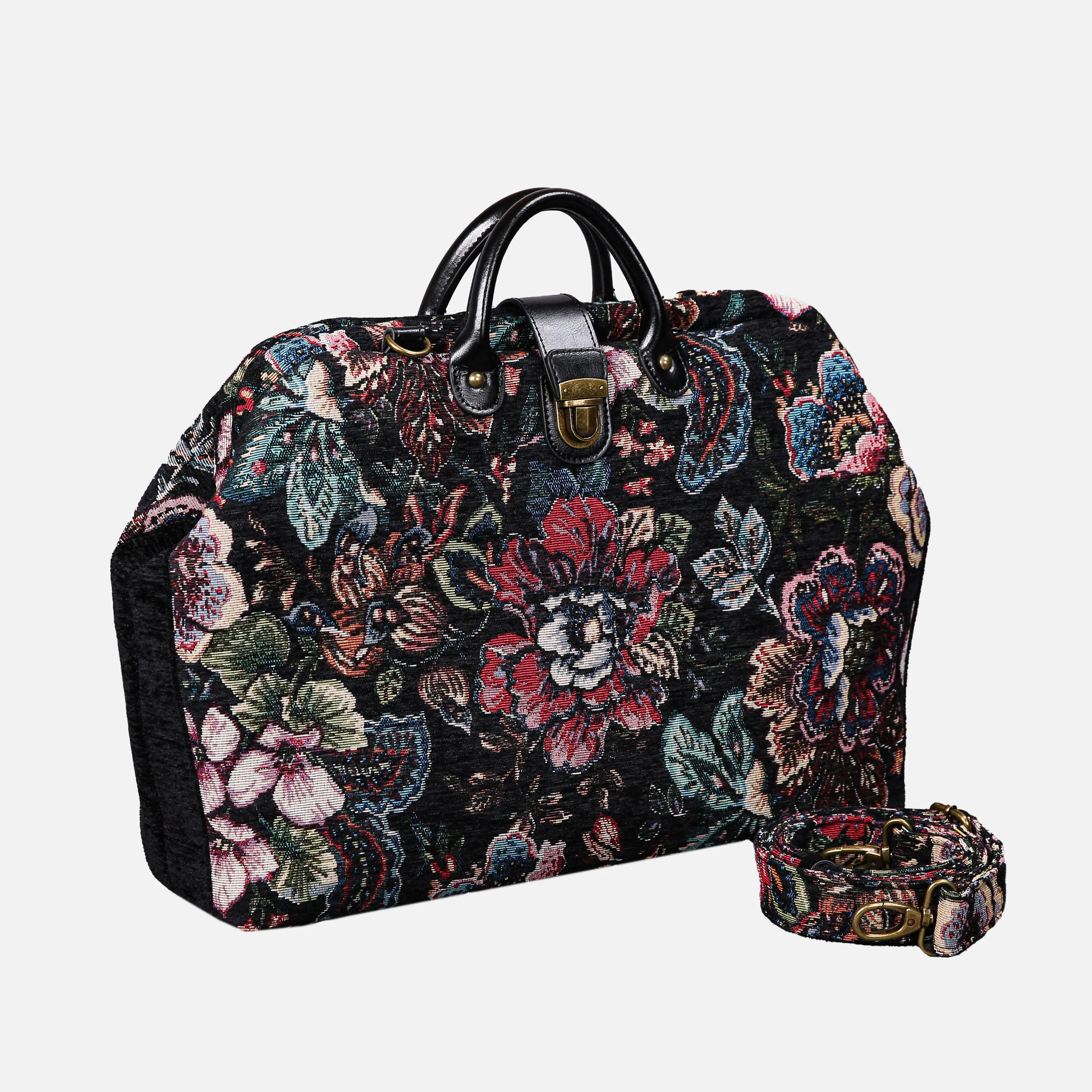 Rose Garden Black Laptop Work Bag - Image 2