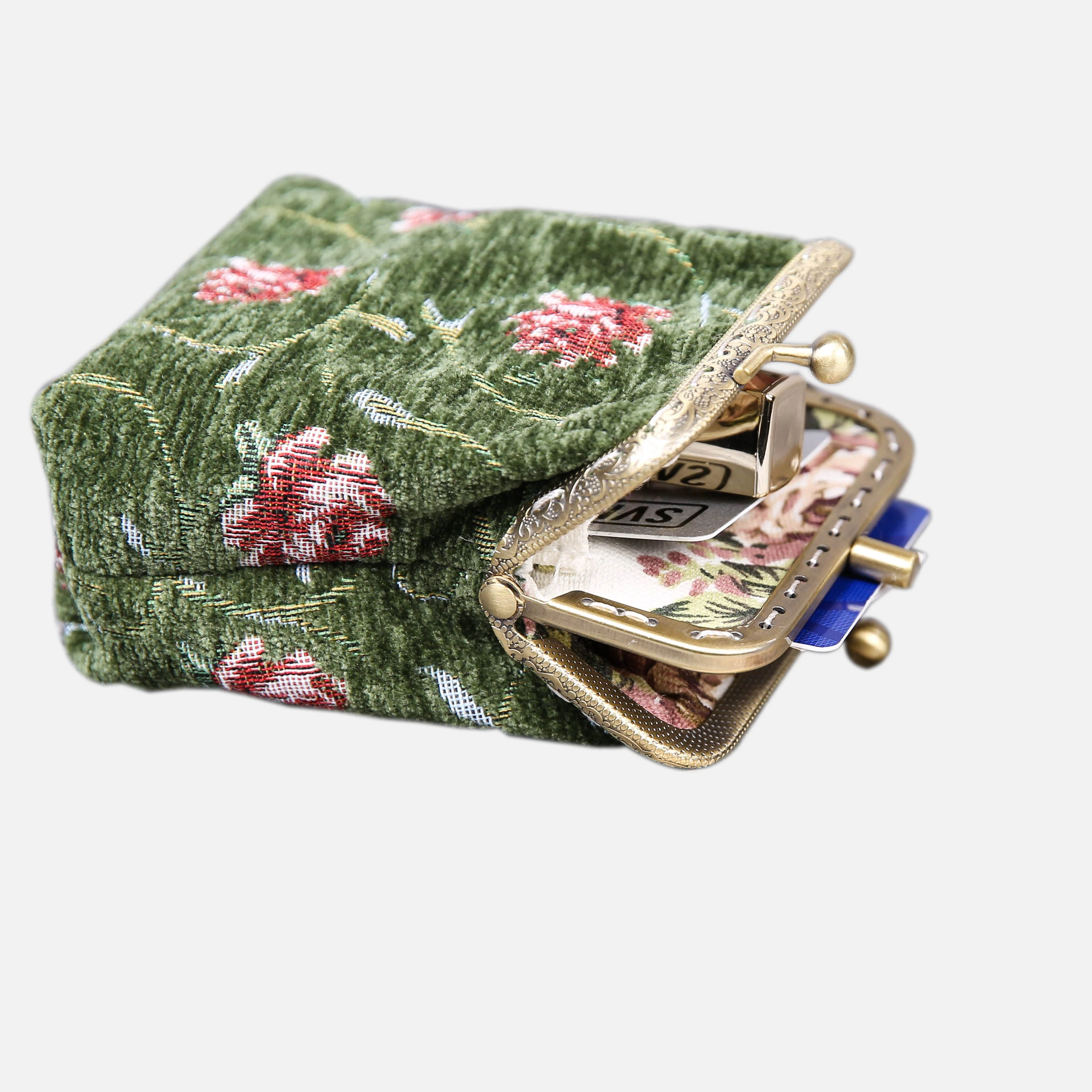 Rose Series Arugula Green Double Kiss Clasp Coin Purse - Image 7