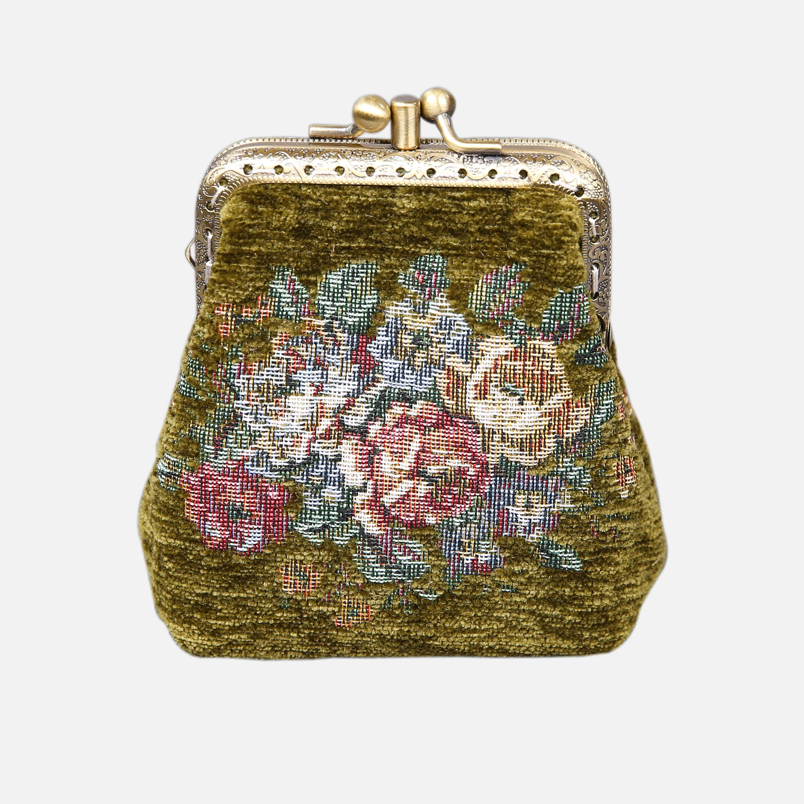 Rose Series Avocado Double Kiss Clasp Coin Purse - Image 3