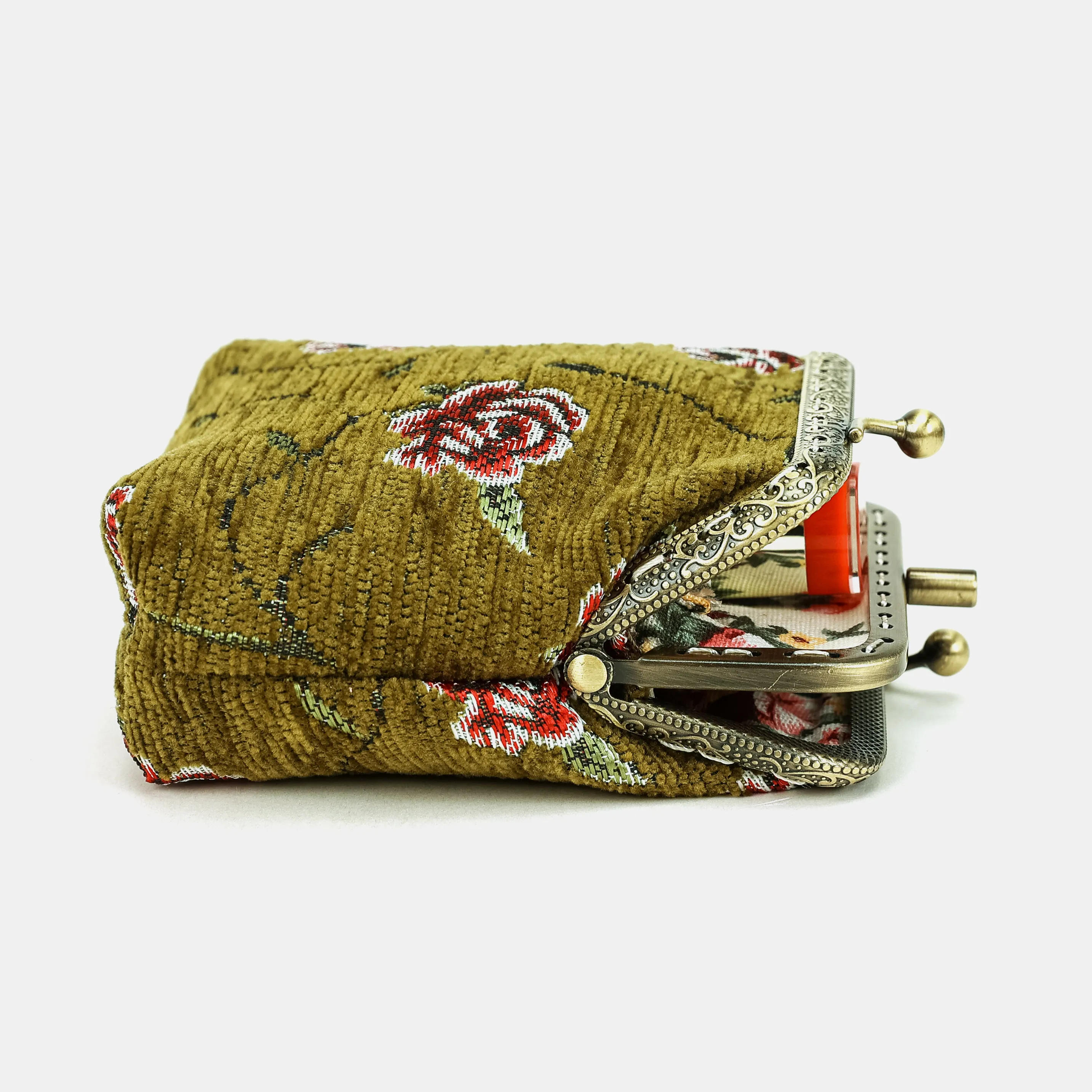 Rose Series Avocado Double Kiss Clasp Coin Purse - Image 9