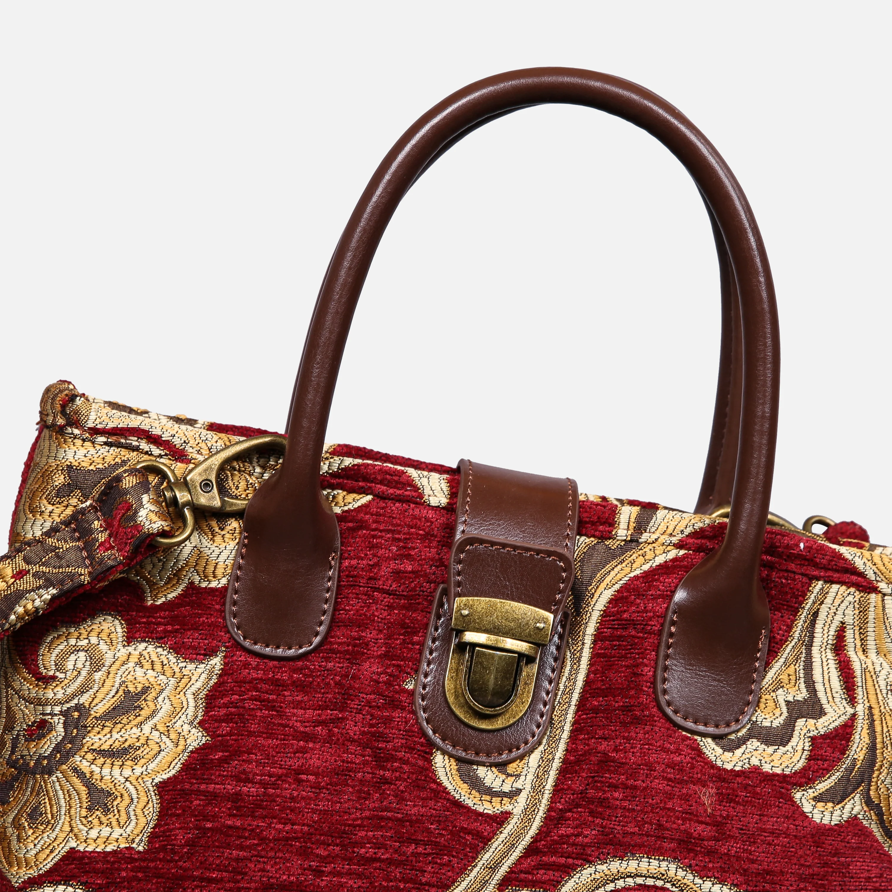 Sagredo Gold Tuck Lock Carpet Satchel - Image 4