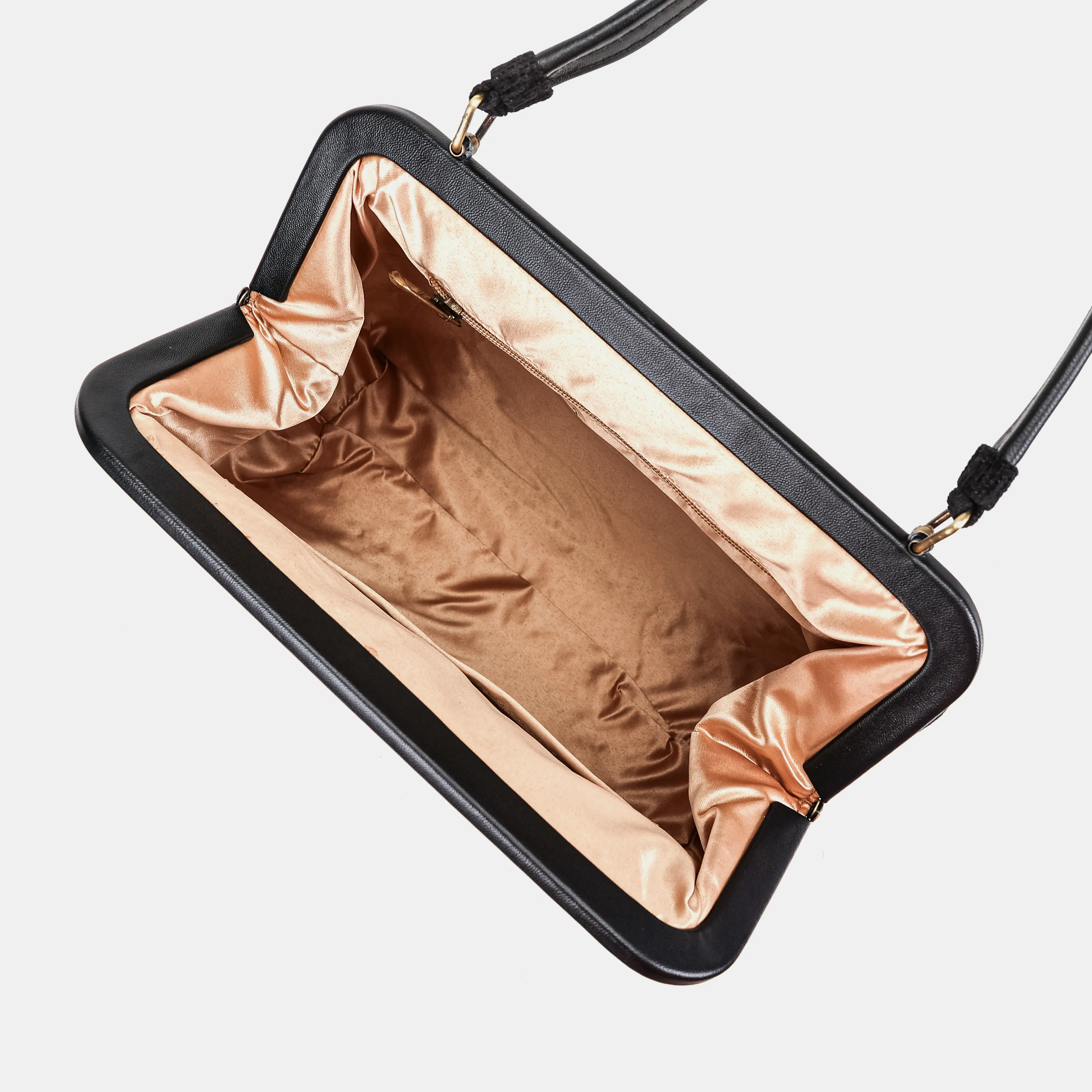 Solid Black Alma Shoulder Bag - Image 2