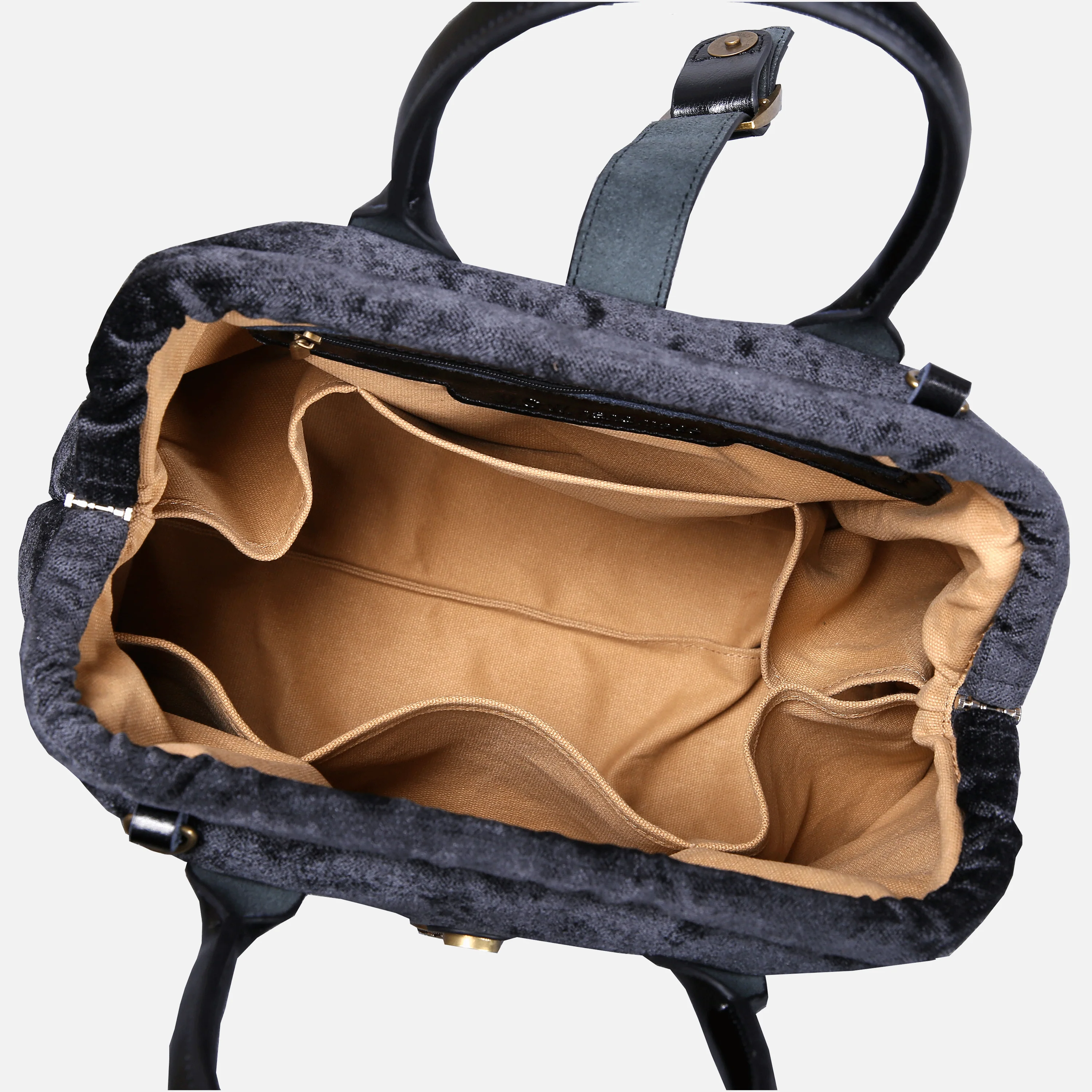 Solid Black Carpet Handbag Purse - Image 10