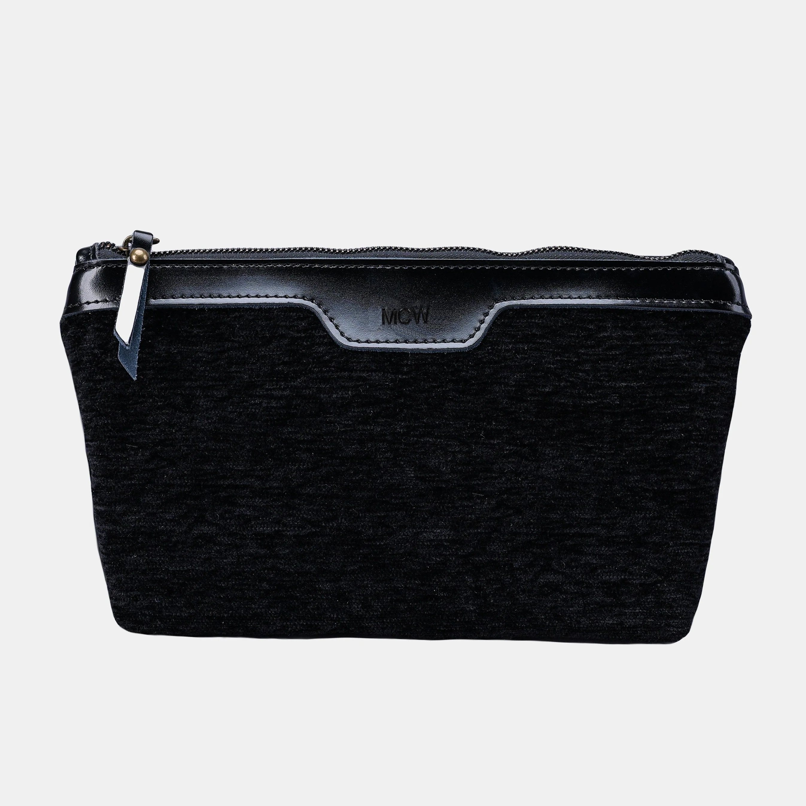 Solid Black Carpet Makeup Bag