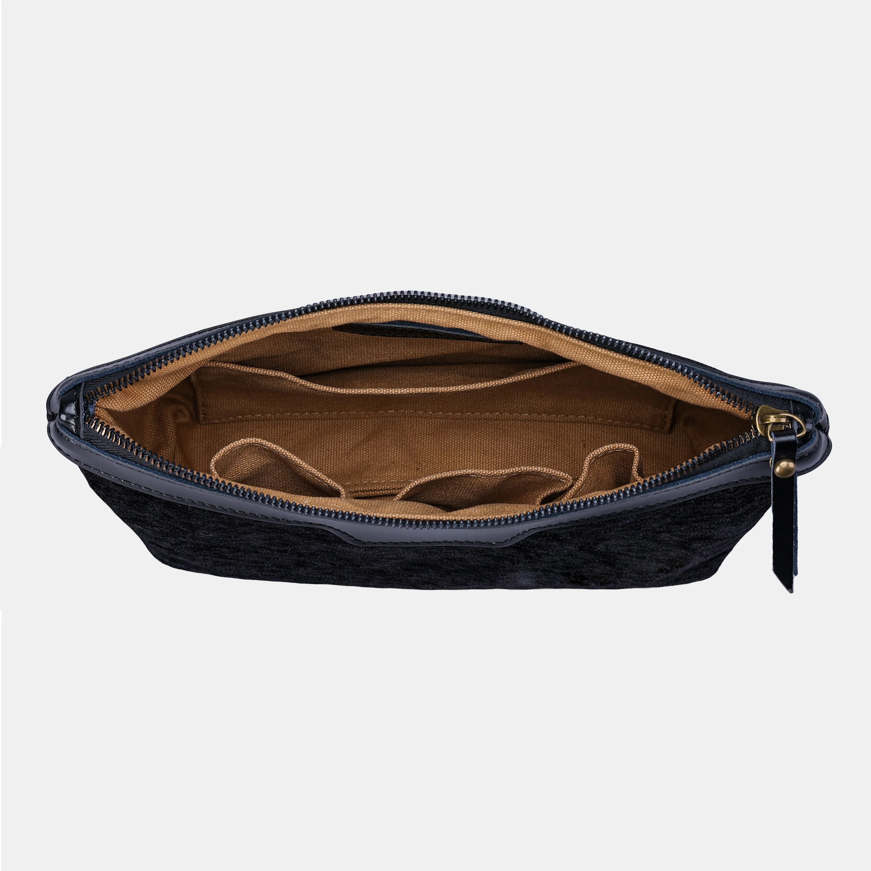 Solid Black Carpet Makeup Bag - Image 6