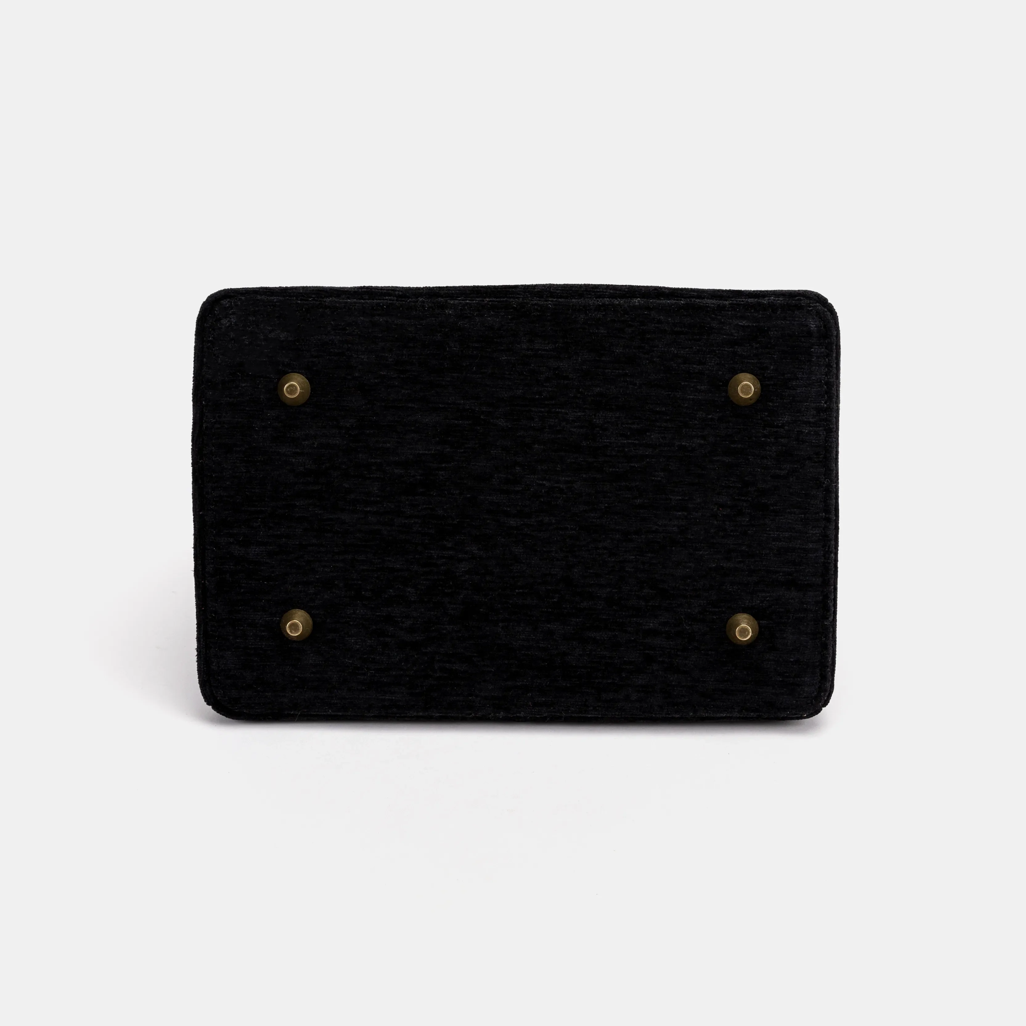 Solid Black Cecile Carpet Purse Gladstone Bag - Image 10
