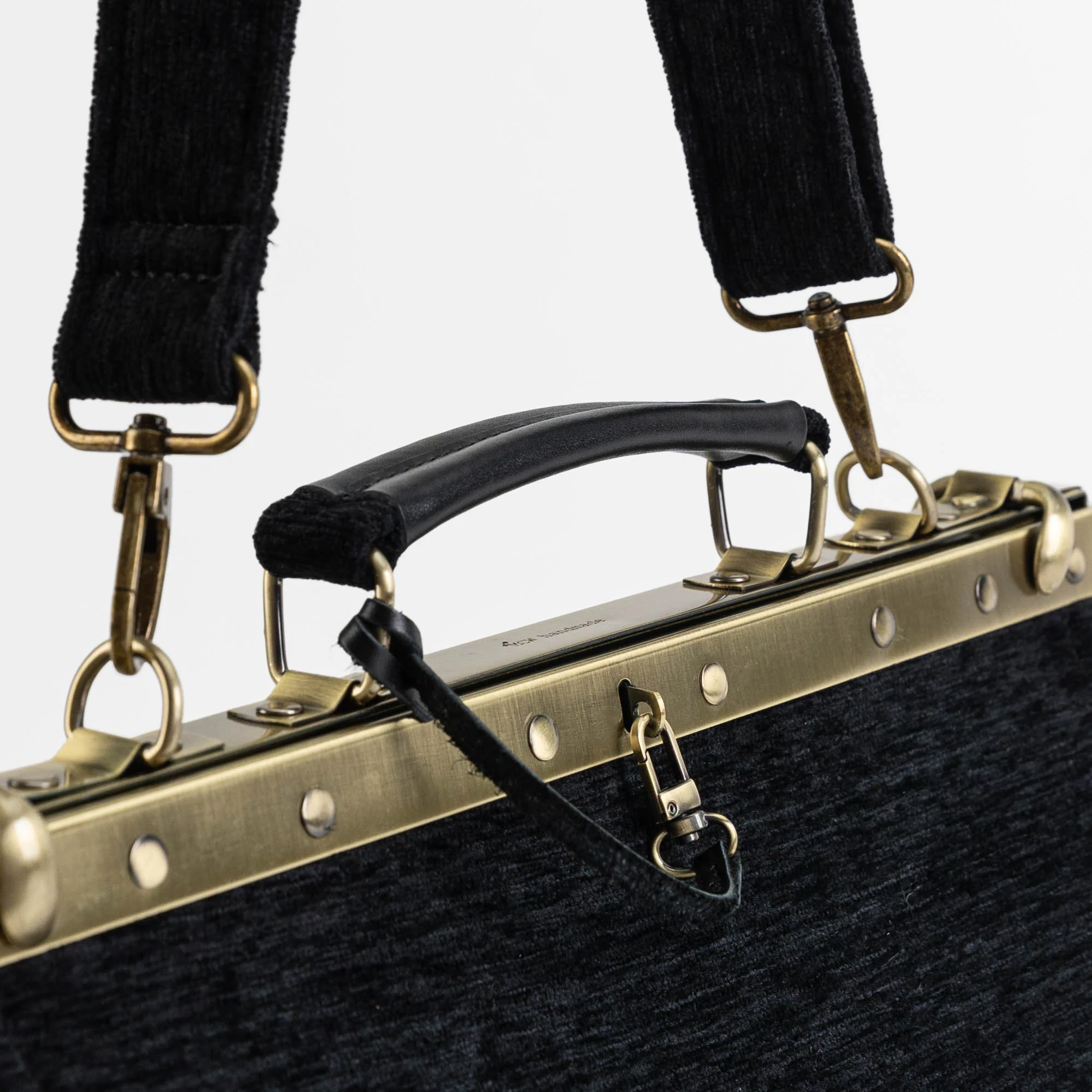 Solid Black Celine Carpet Gladstone Bag - Image 5