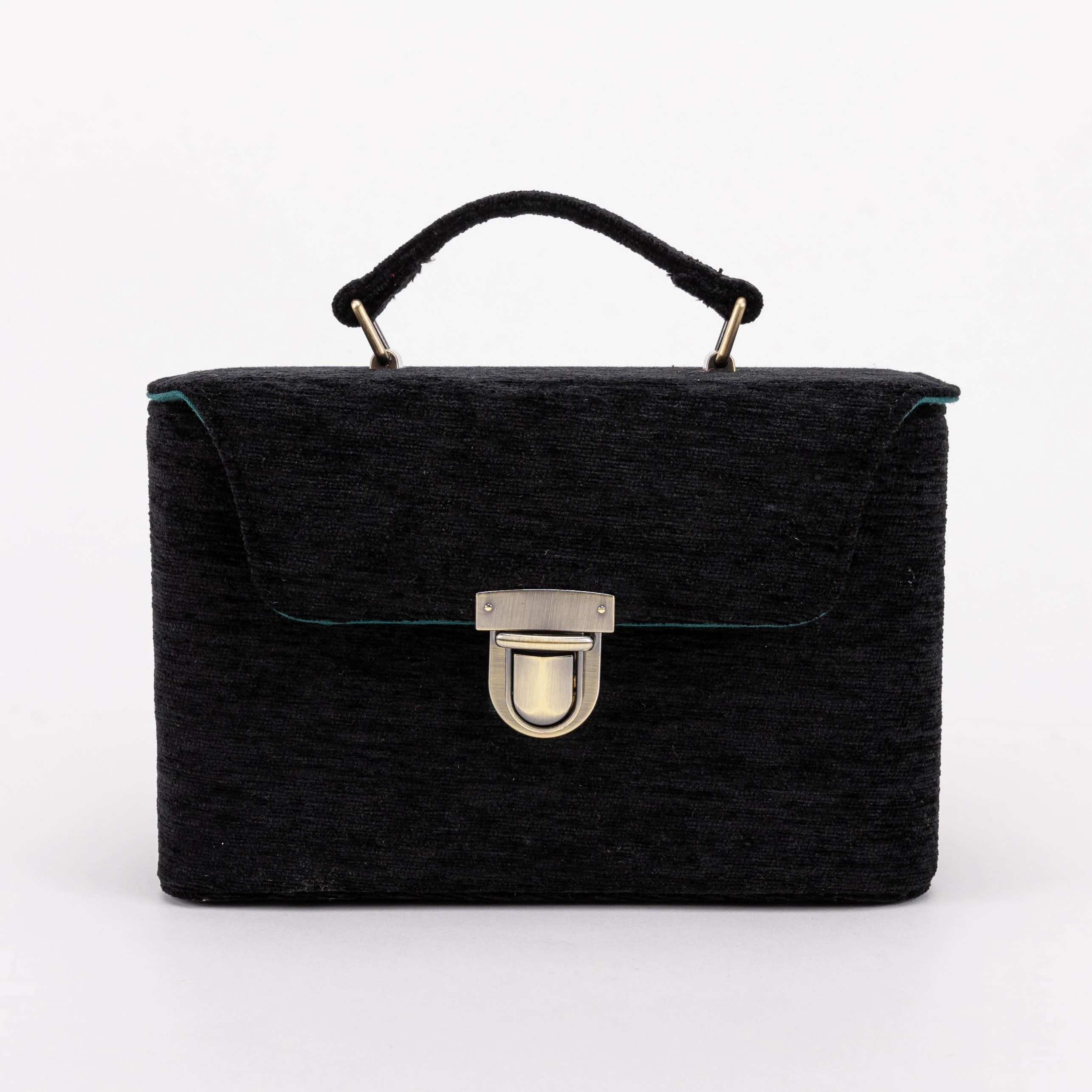 Solid Black Clara Medium Train Case Purse - Image 2