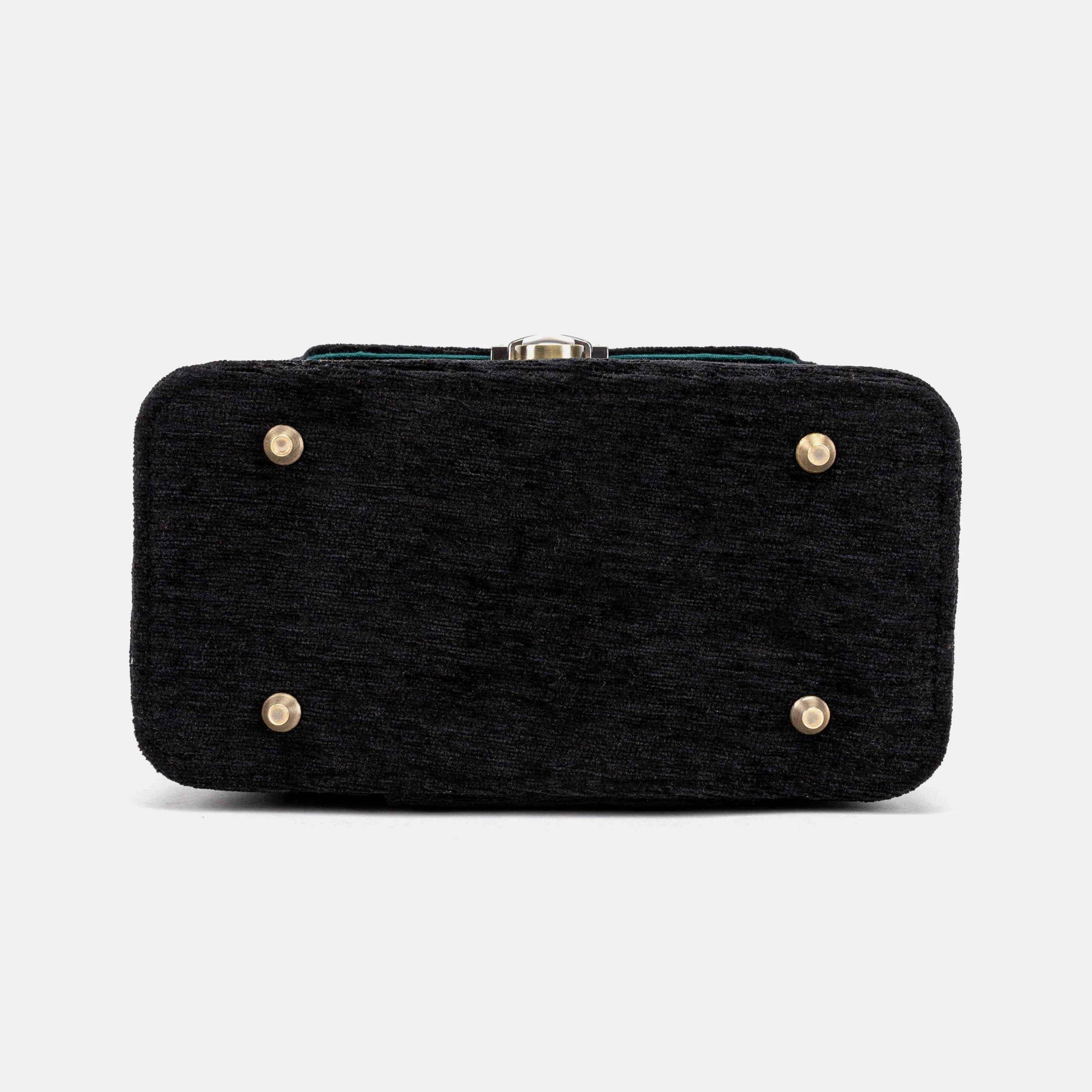 Solid Black Clara Medium Train Case Purse - Image 7