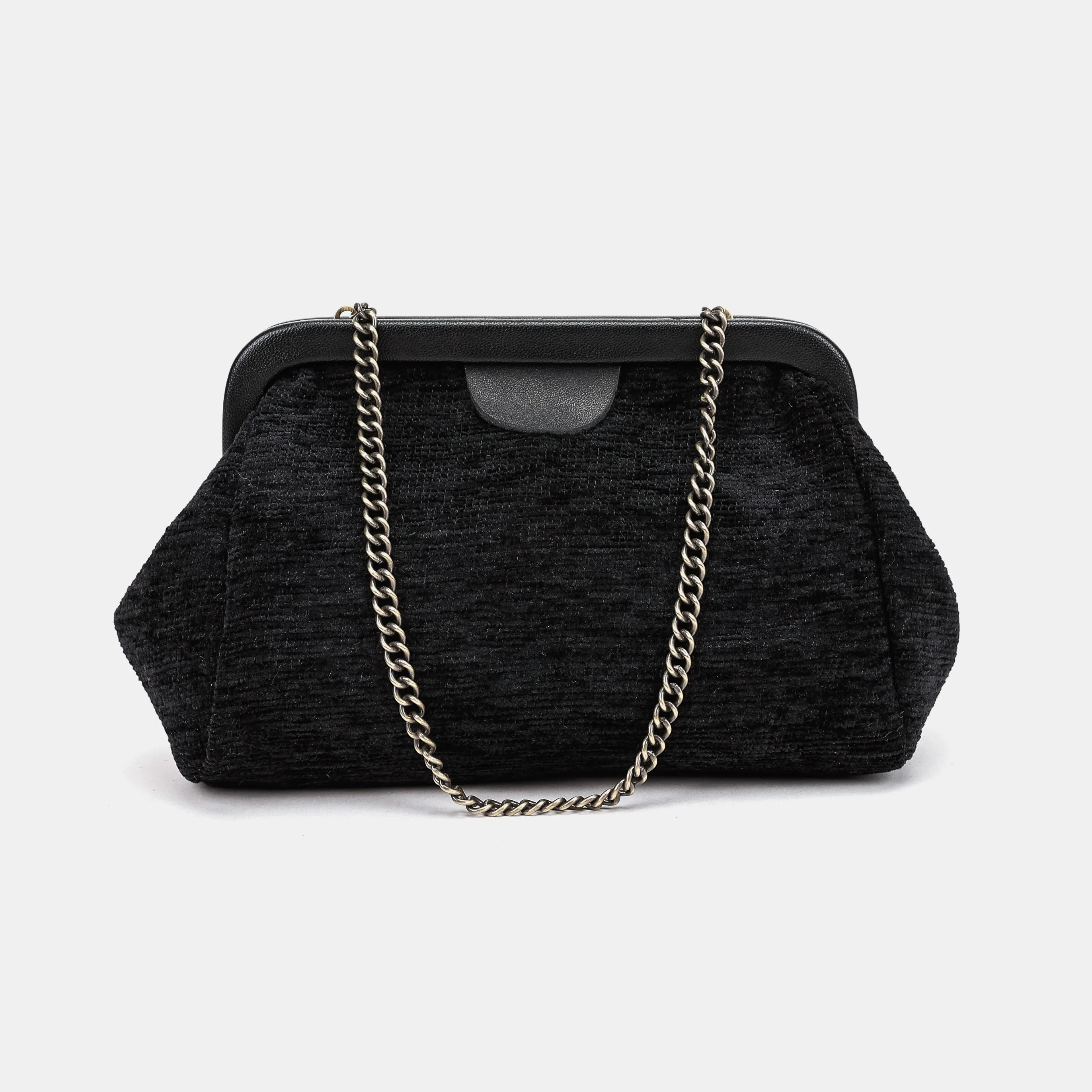 Solid Black Evening Bag Clutch