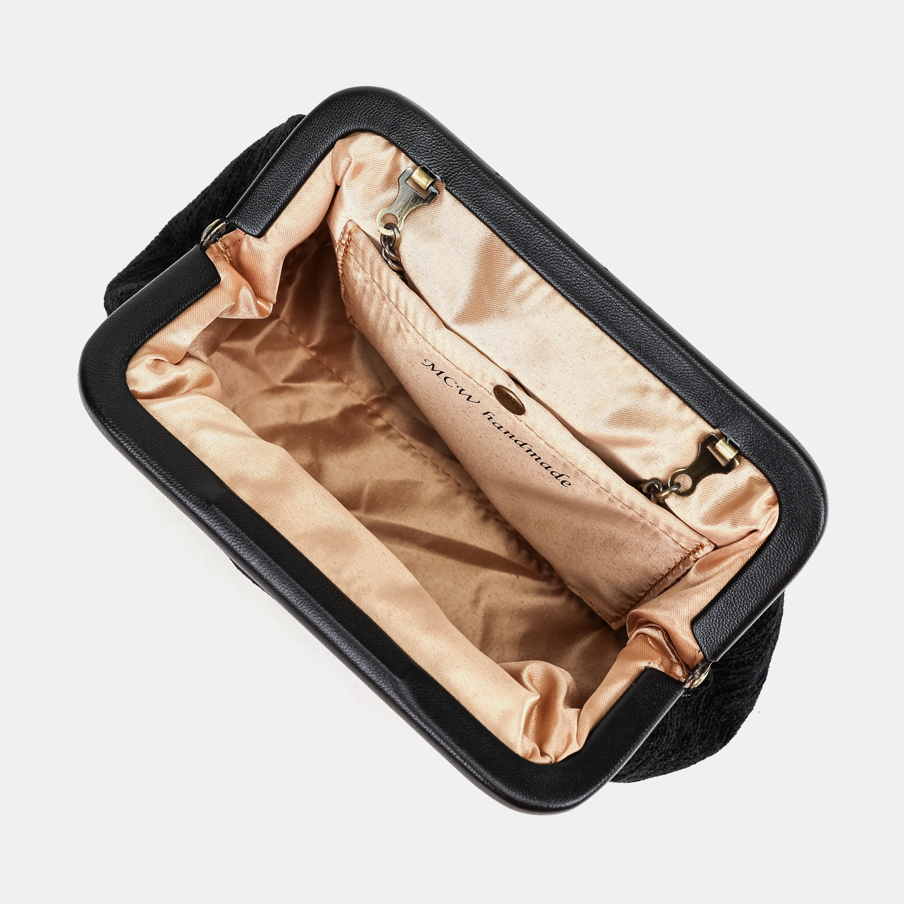 Solid Black Evening Bag Clutch - Image 6