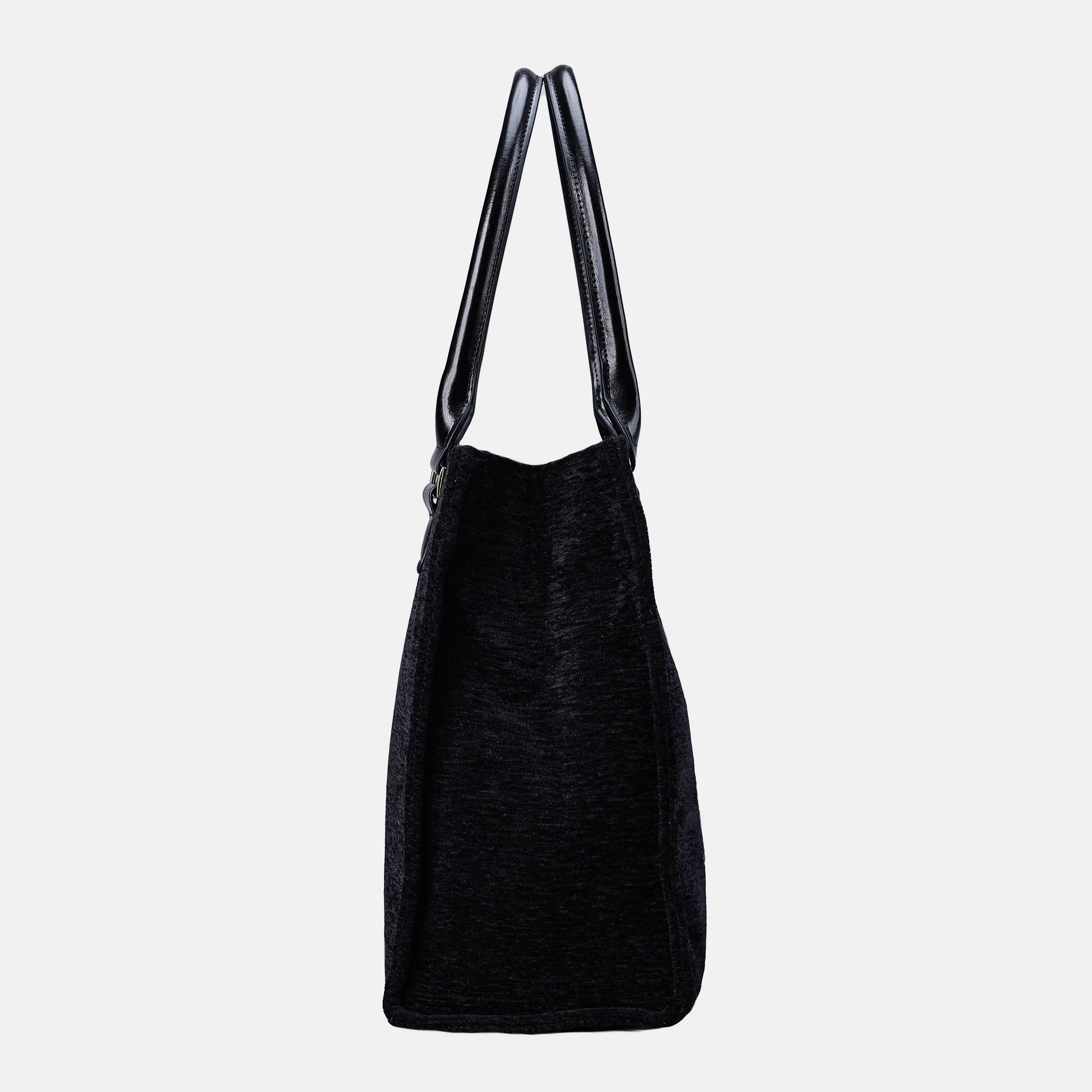 Solid Black Laptop Work Tote - Image 3