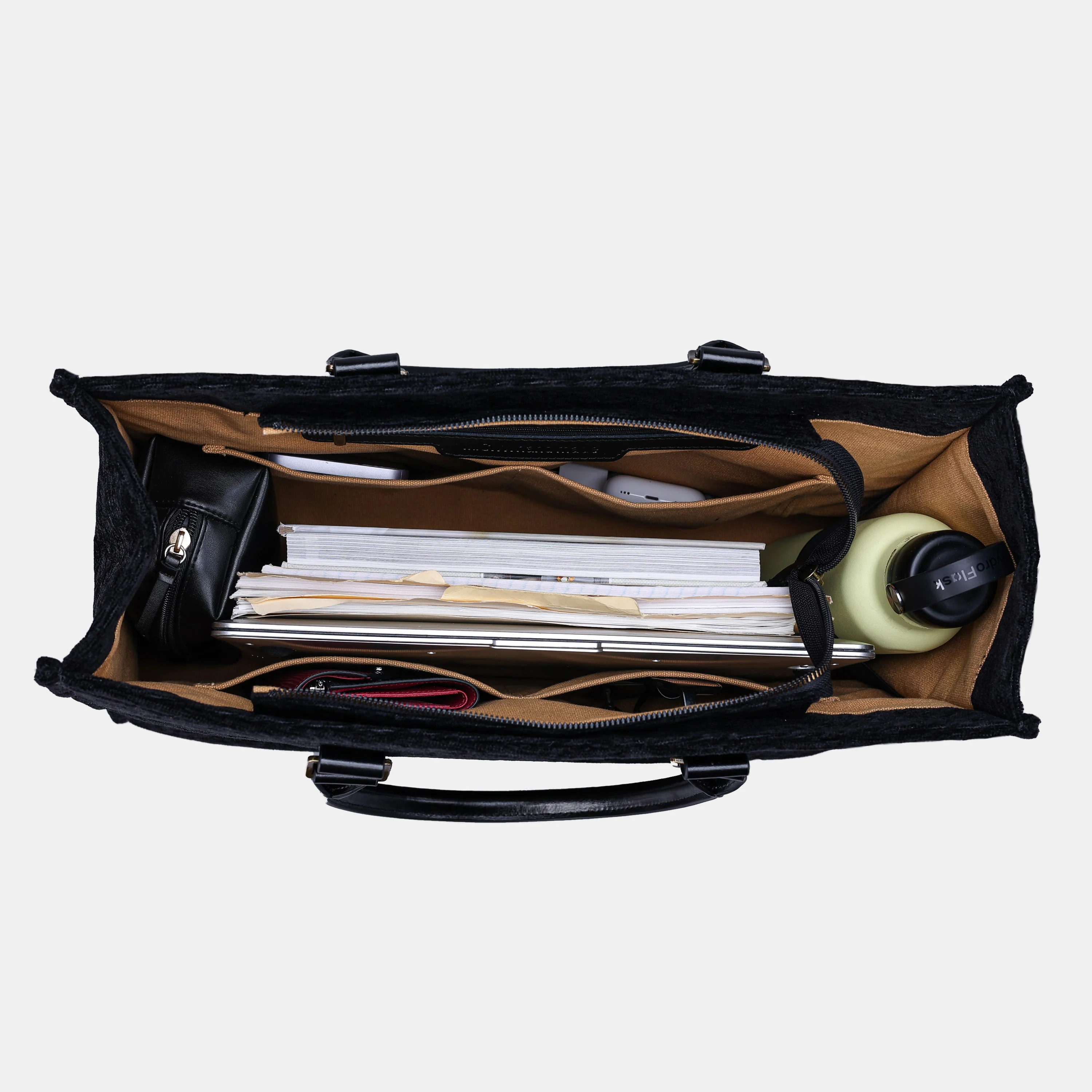 Solid Black Laptop Work Tote - Image 5