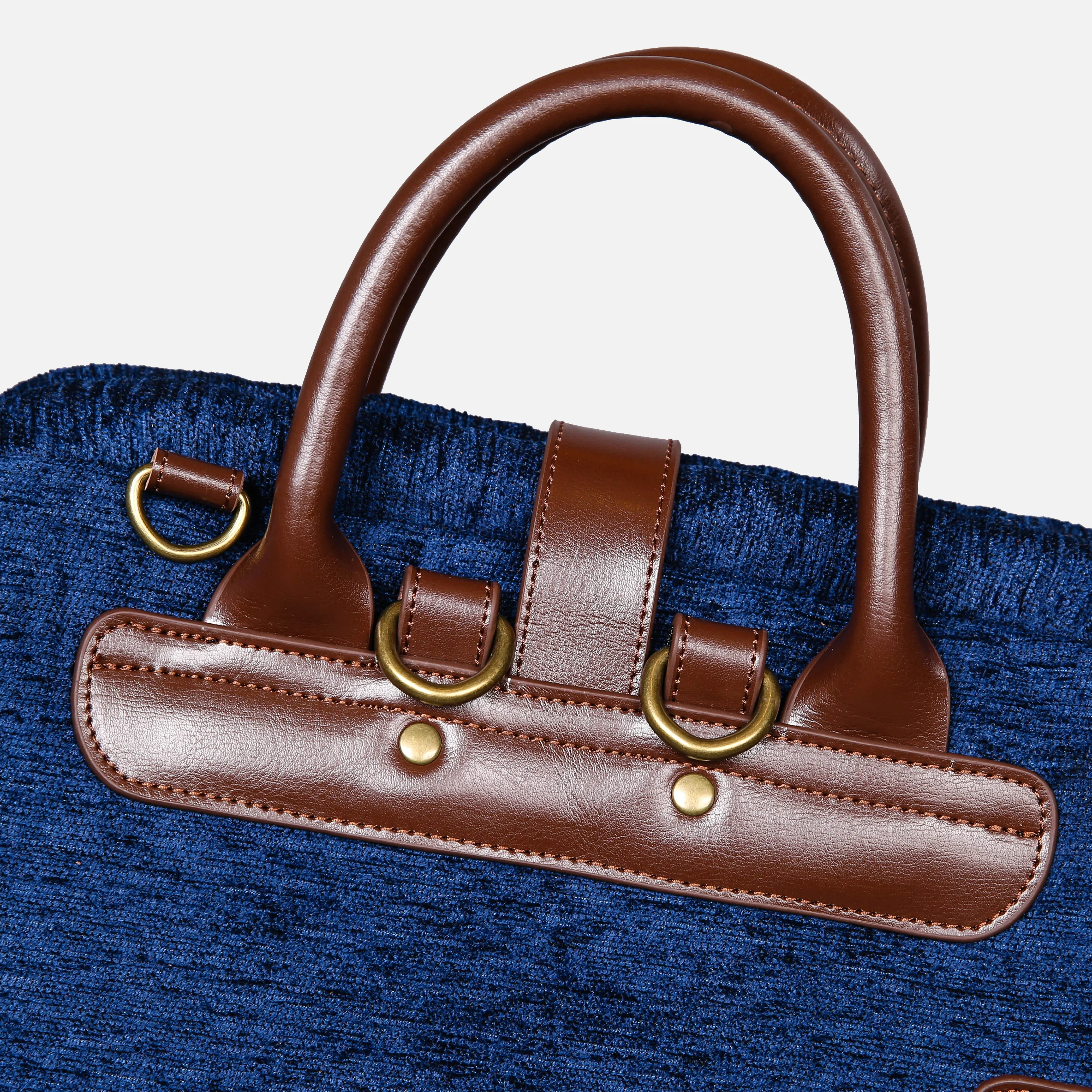 Solid Blue Carpet Laptop Backpack - Image 7