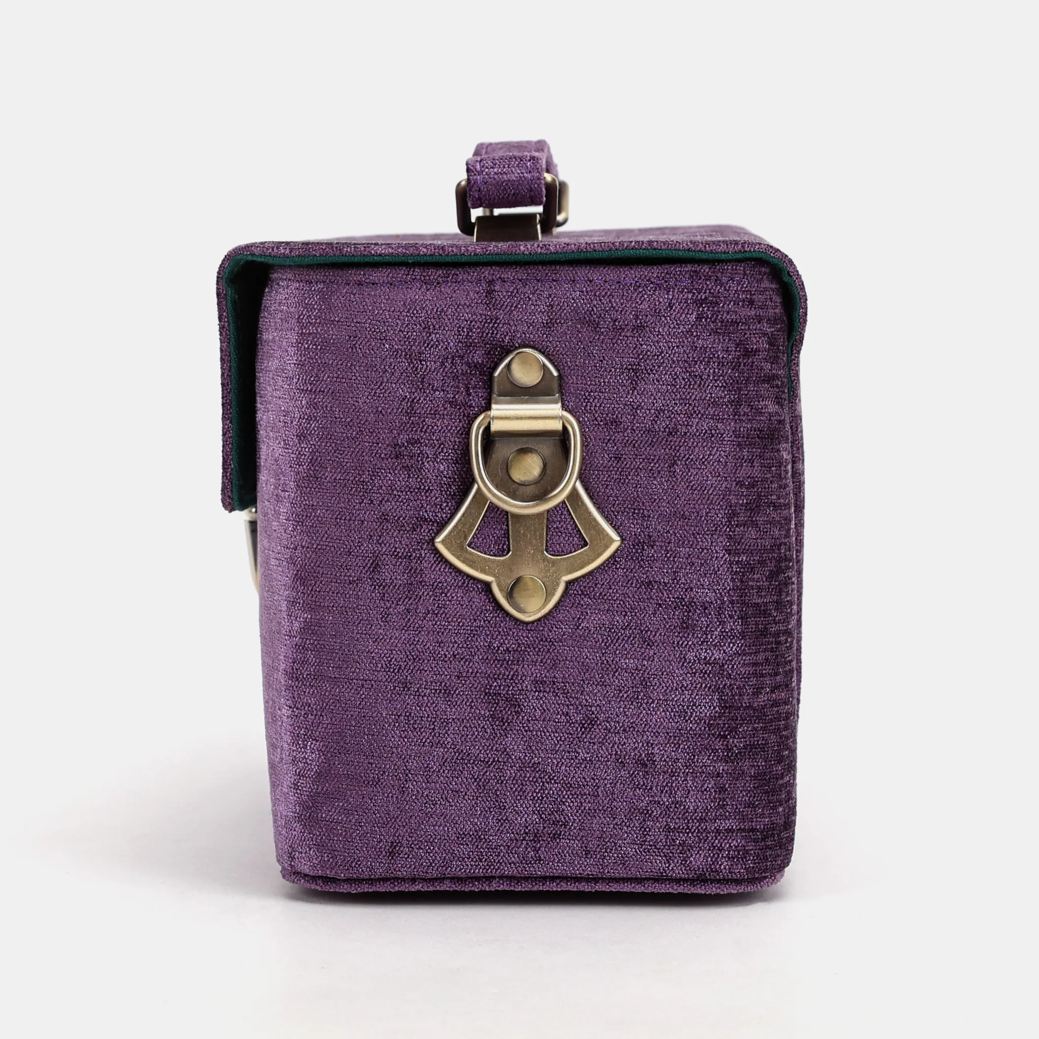 Solid Purple Clara Medium Train Case Purse - Image 5